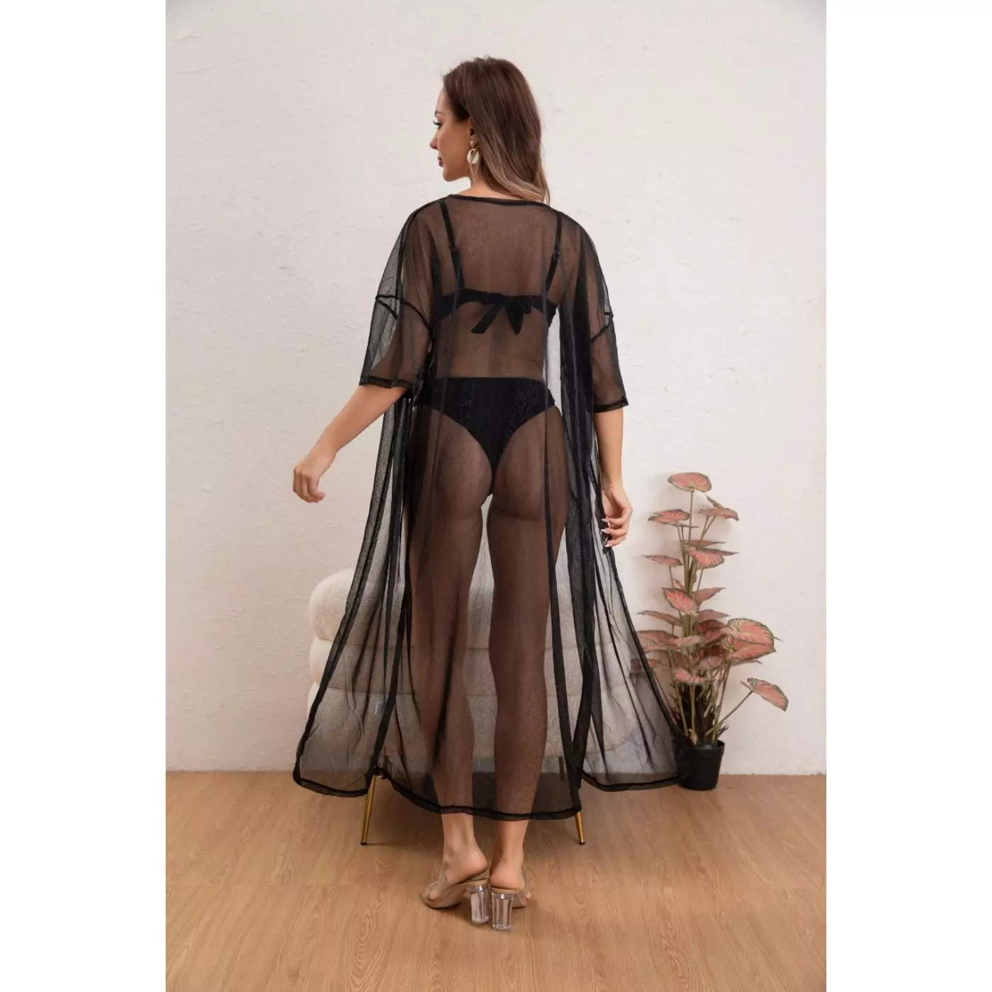 Tapado Mujer Con Brillos Playa Piscina Salida Baño 8389-2