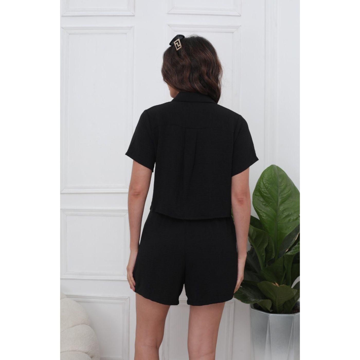Conjunto Mujer Dos Piezas Short Y Blusa Casual Tendencia Moda 0073-4