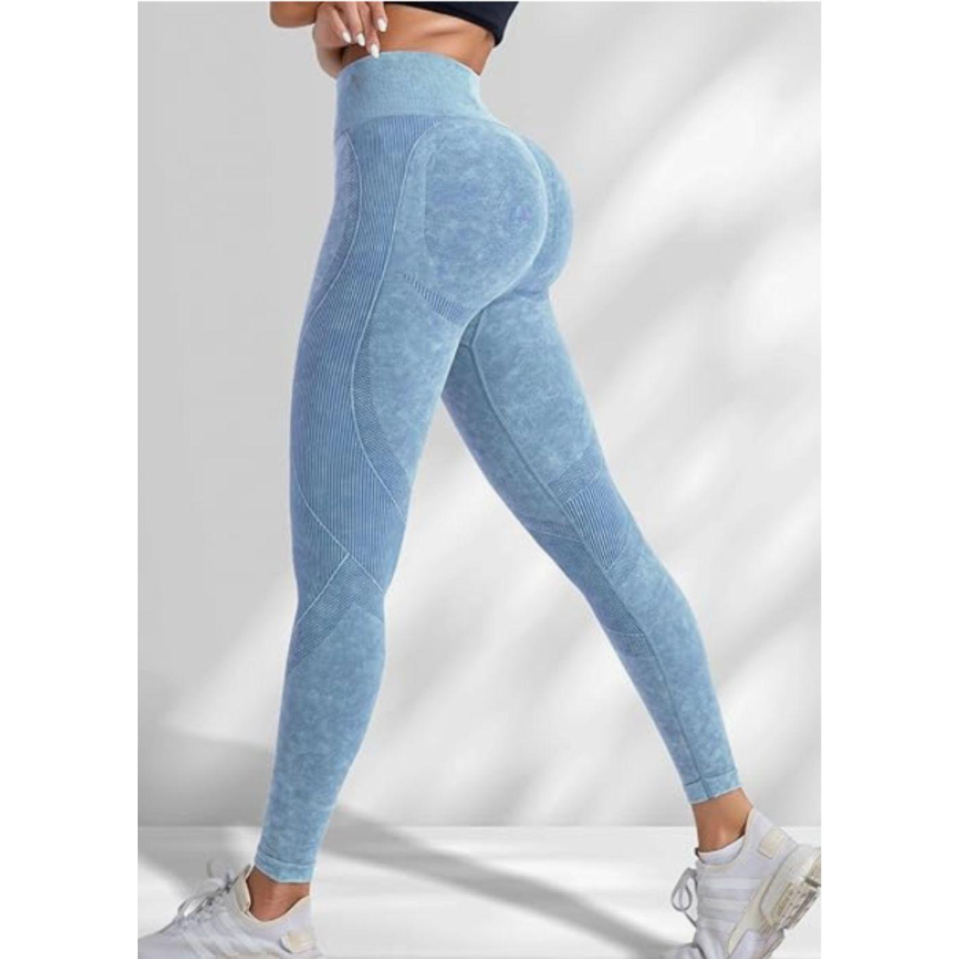 Calza Mujer Gym Fitness Deportiva Tiro Alto Levanta Cola 9001-2