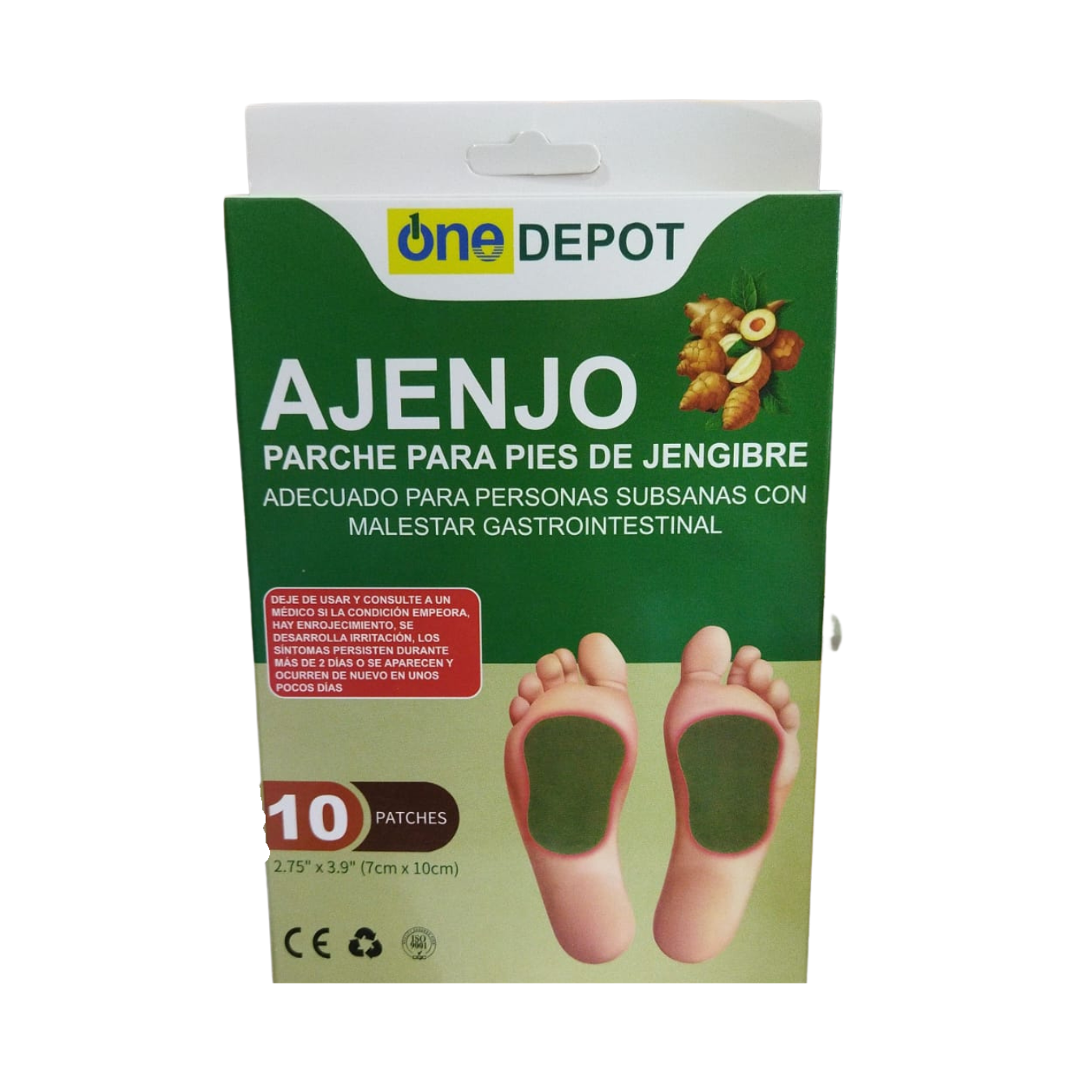 Pack 10 Parches Ajenjo para Pies de Jengibre 700-0