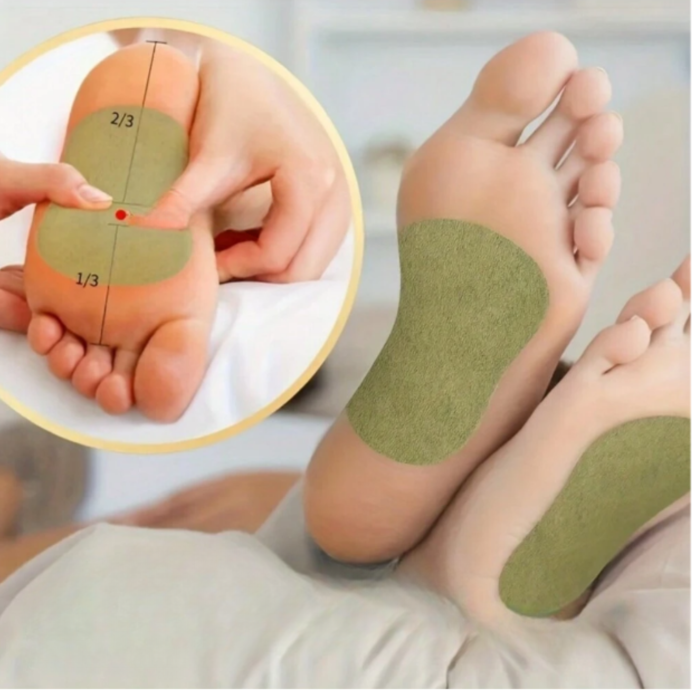 Pack 10 Parches Ajenjo para Pies de Jengibre 700-3