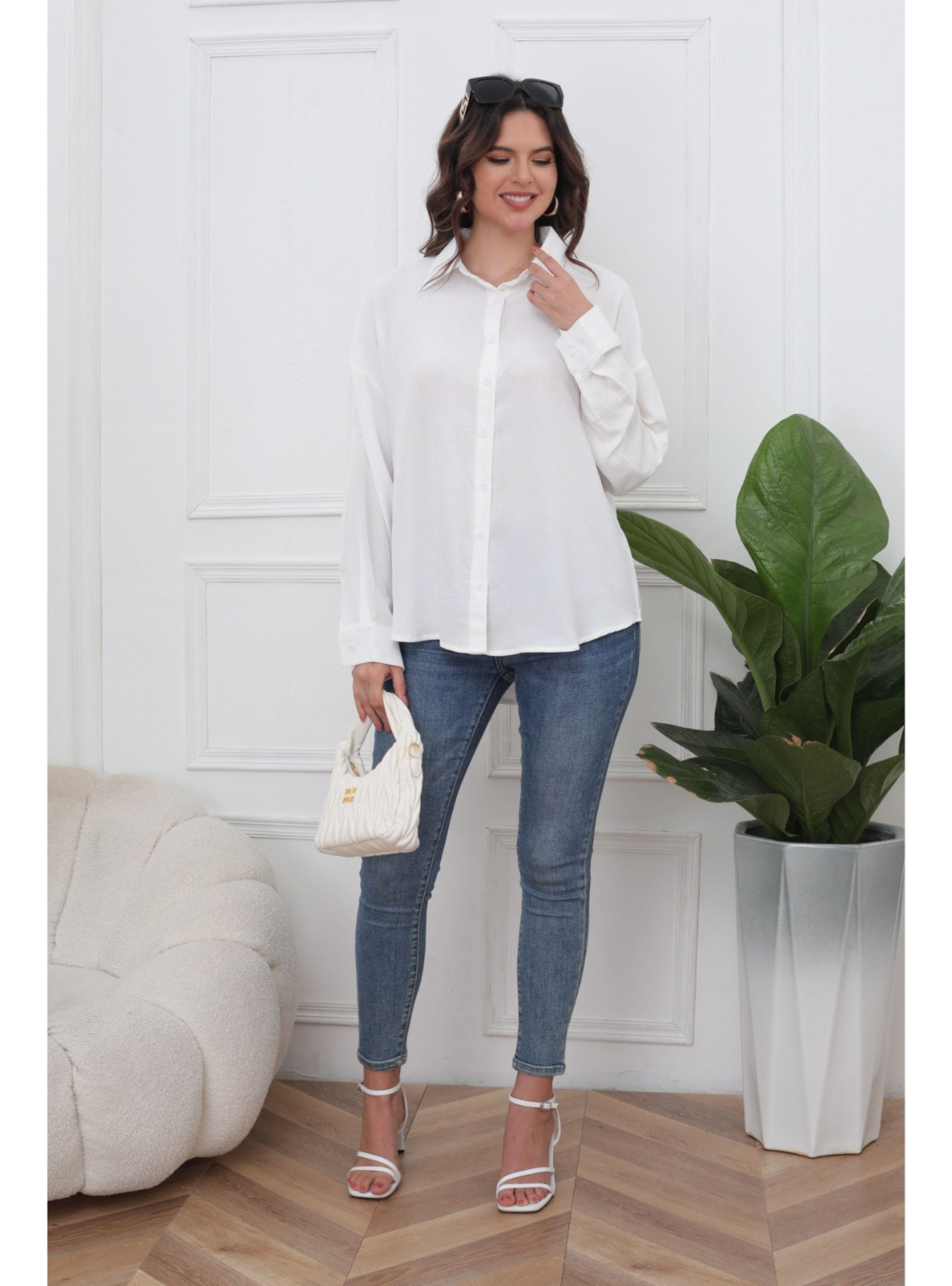 Blusa Mujer Algodón Manga Larga Semi Formal Botones 0072-3