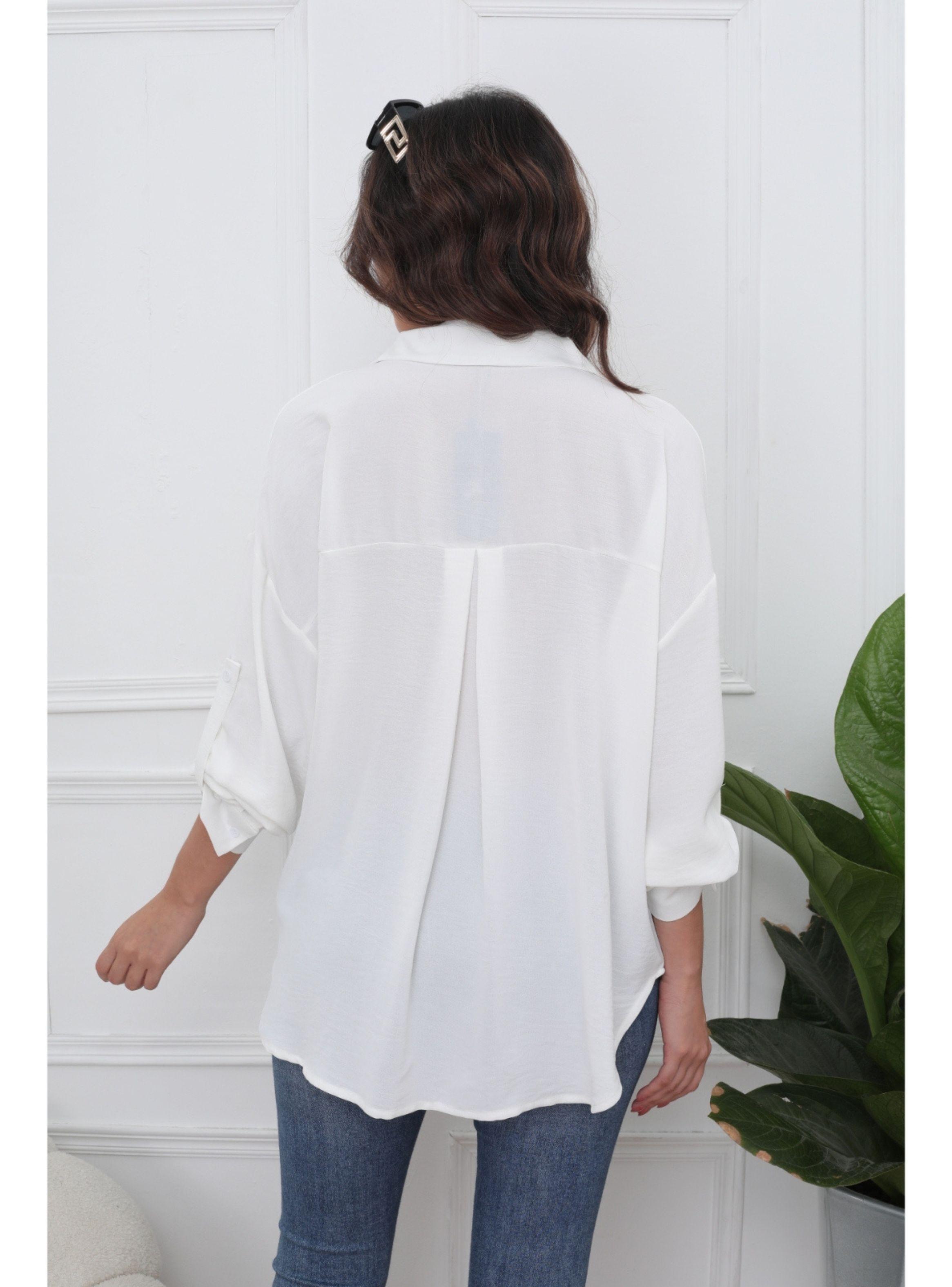 Blusa Mujer Algodón Manga Larga Semi Formal Botones 0072-5