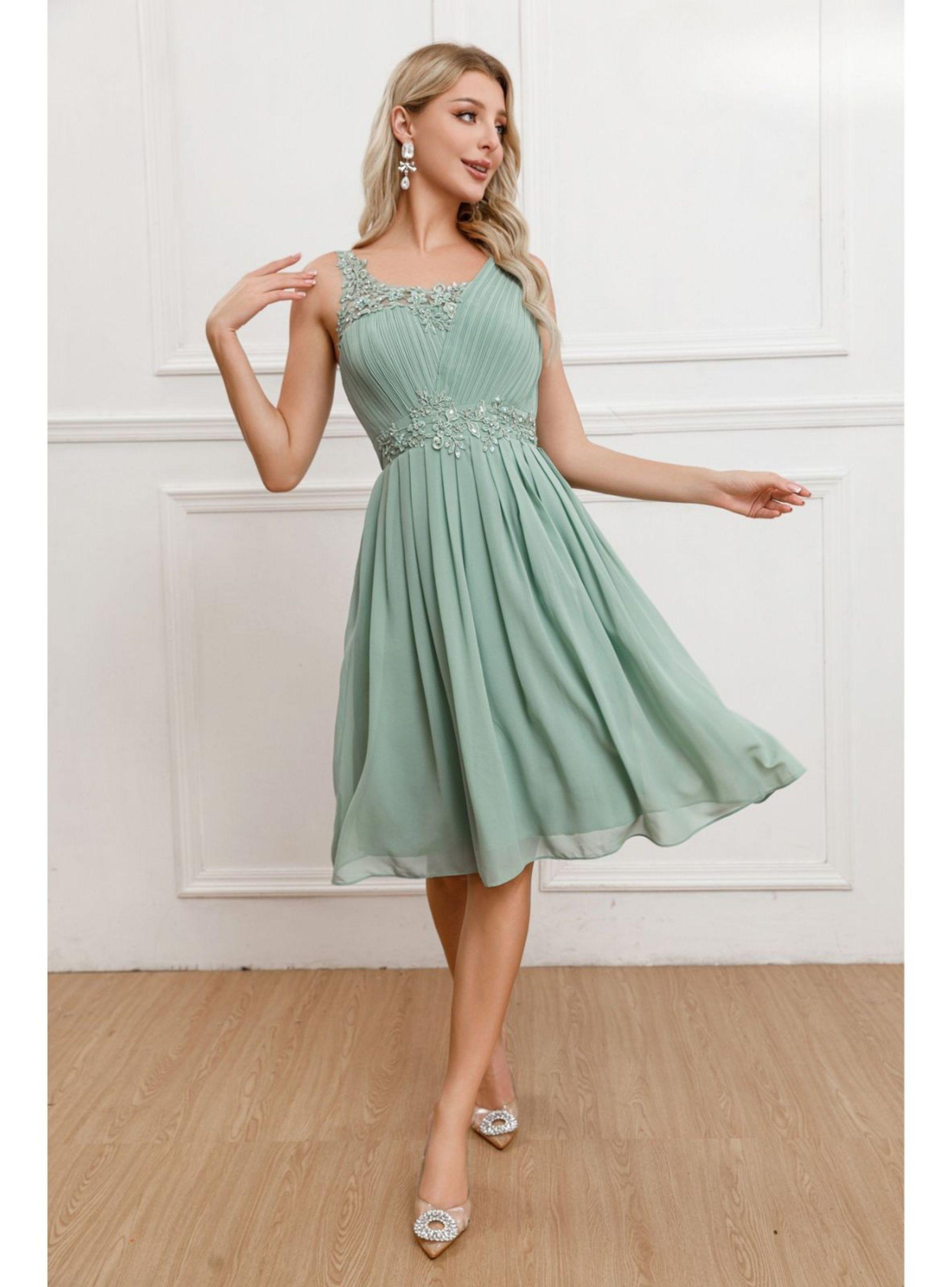 Vestido Mujer Fiesta Gala Noche Formal Calidad Premium Aplicaciones 052-1