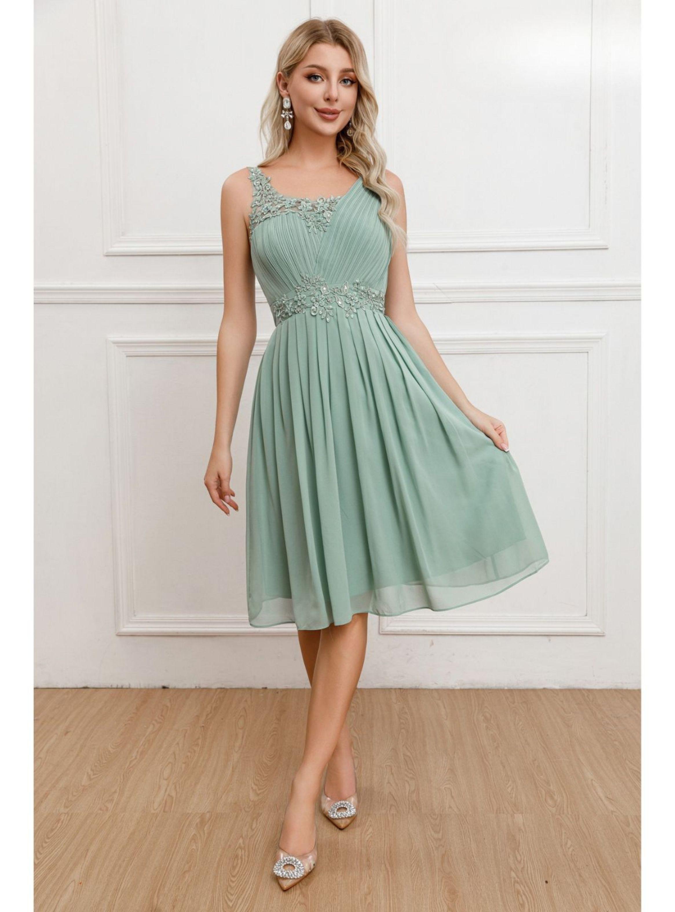 Vestido Mujer Fiesta Gala Noche Formal Calidad Premium Aplicaciones 052-2