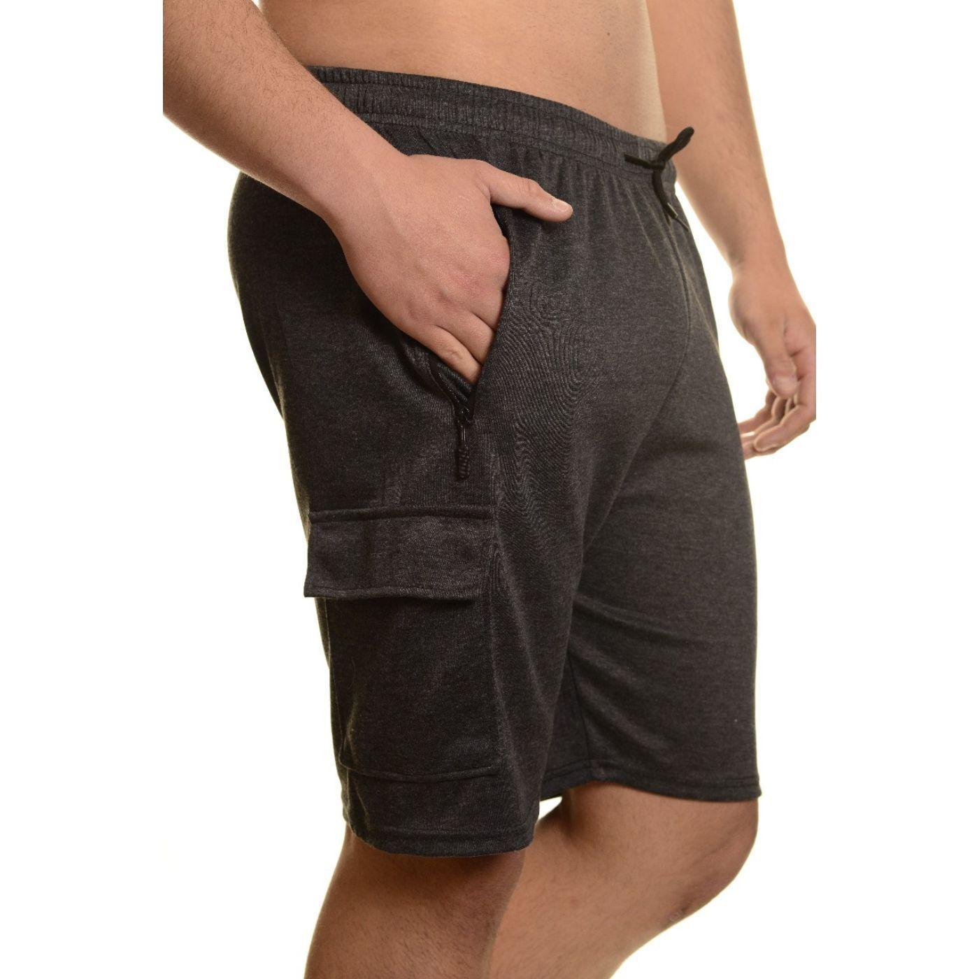 Short Bermuda Deportivo Cargo Hombre Bolsillos Cierre 7005-0
