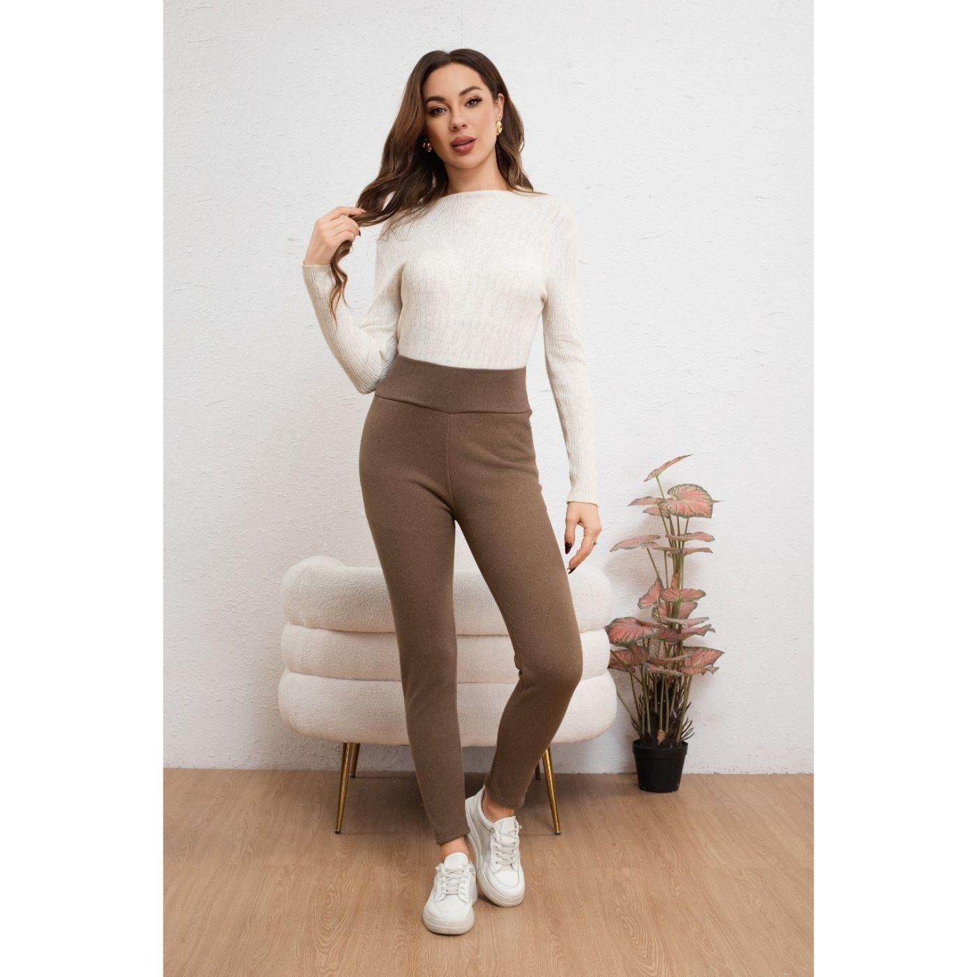 Pantalón Mujer Calza Gruesa Fleece Interior Frisado Invierno 2031-2