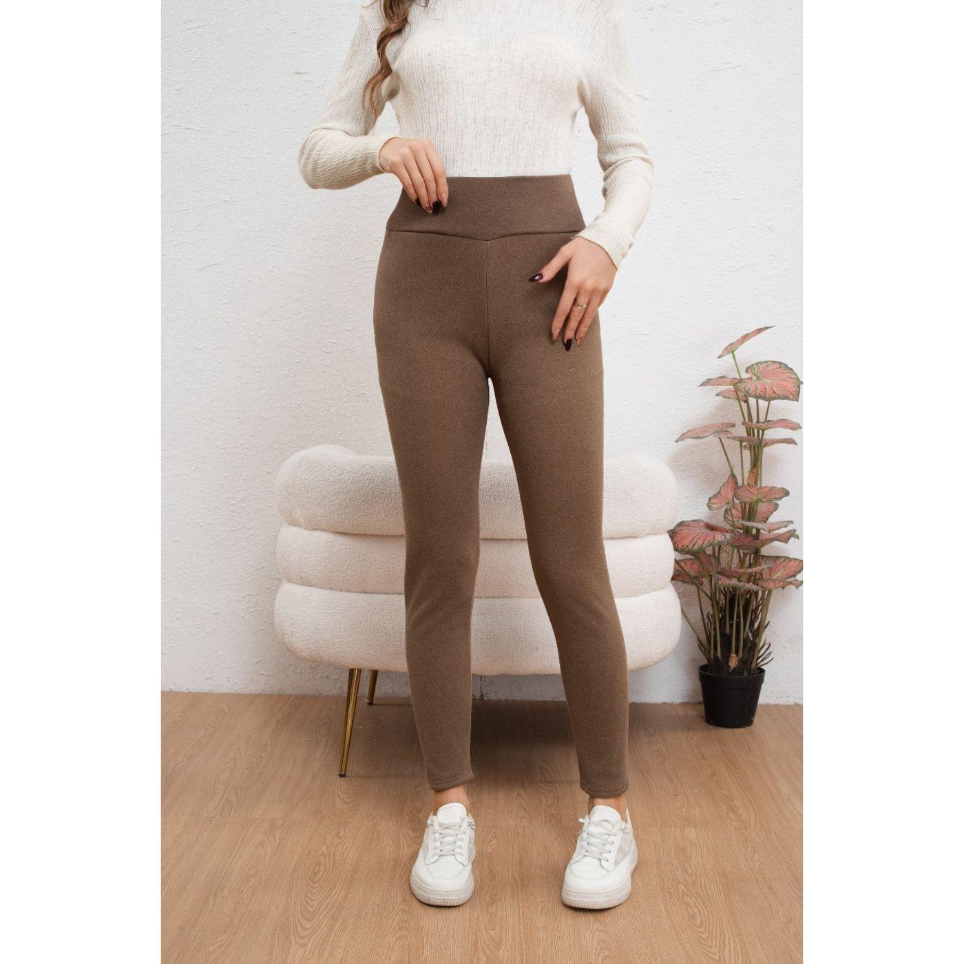 Pantalón Mujer Calza Gruesa Fleece Interior Frisado Invierno 2031-1