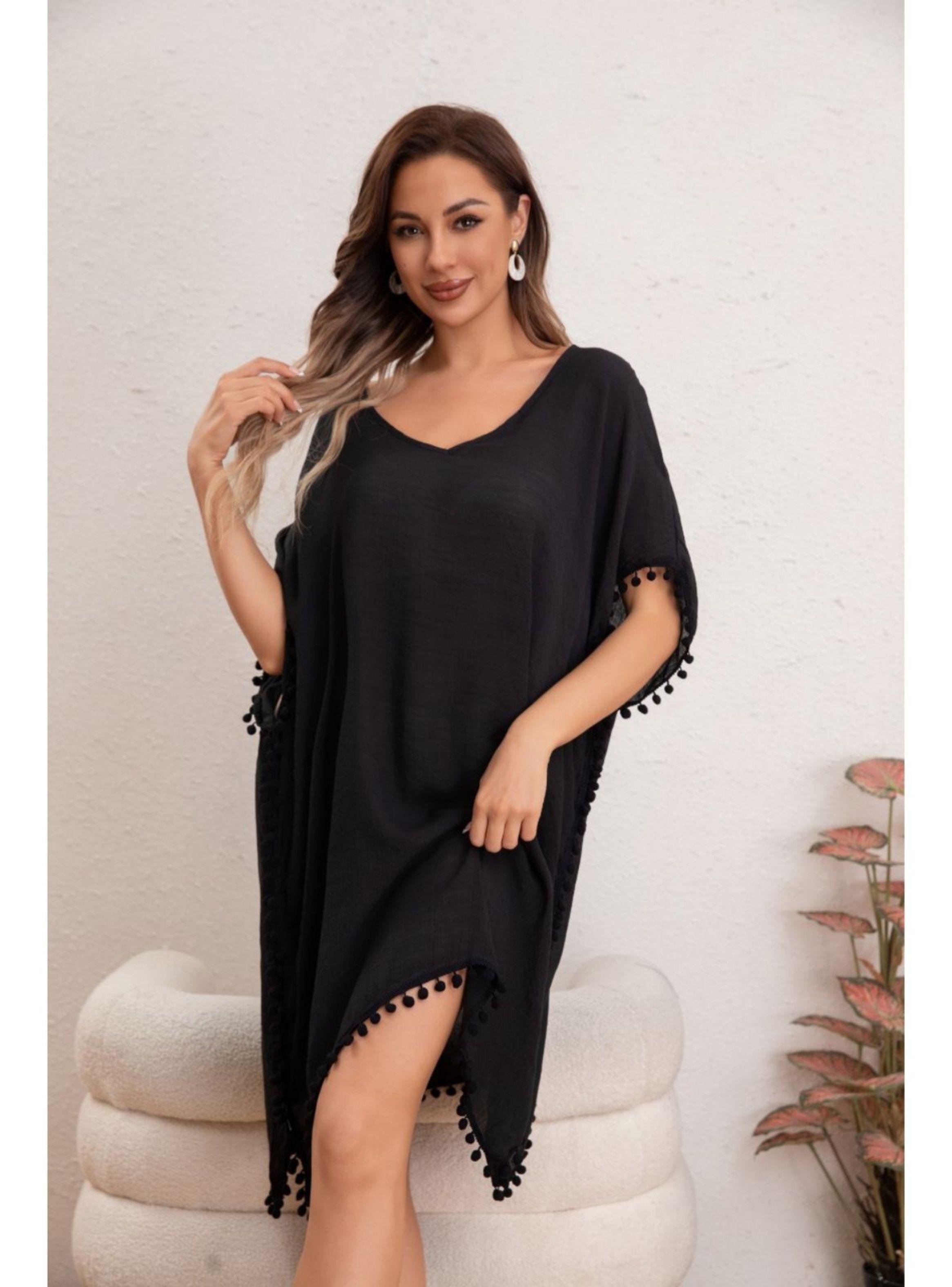 Vestido Mujer Corto Playero Salida De Baño Tunica Verano 8351-0