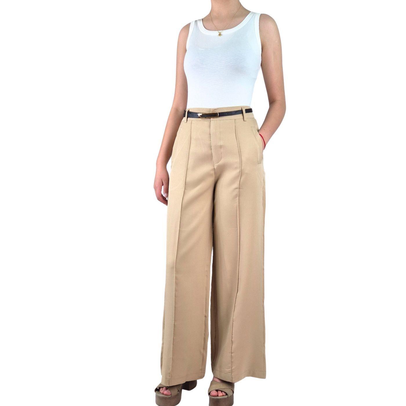Pantalón Palazzo Vestir Semi Formal Casual Tiro Alto 054-0