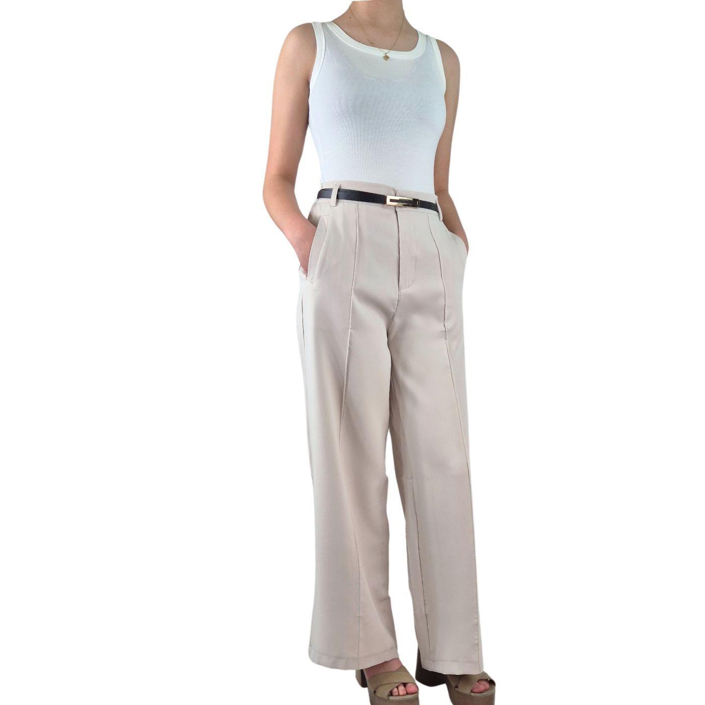 Pantalón Palazzo Vestir Semi Formal Casual Tiro Alto 054-0