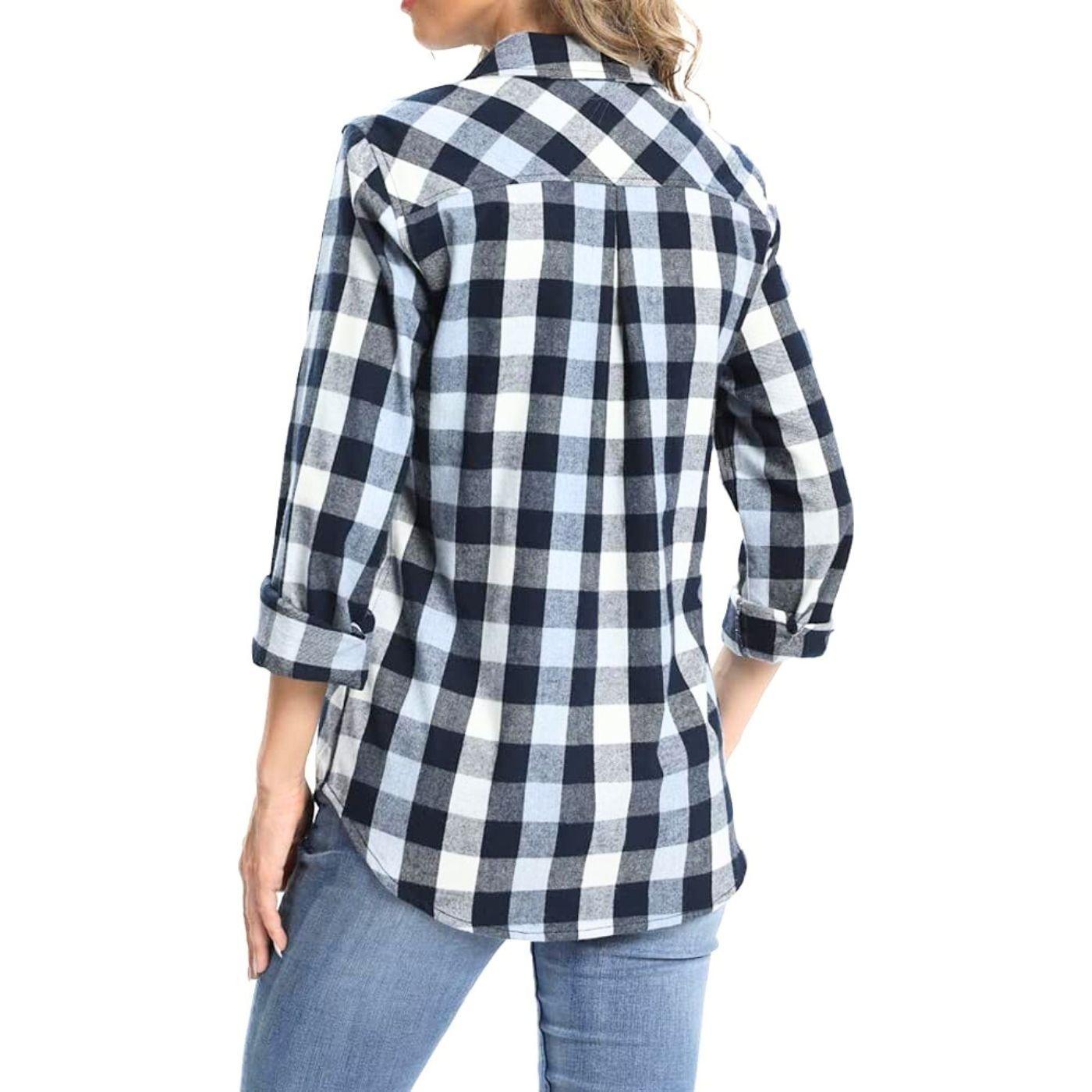 Blusón Mujer Manga Larga Cuadrille Algodón 0021-3