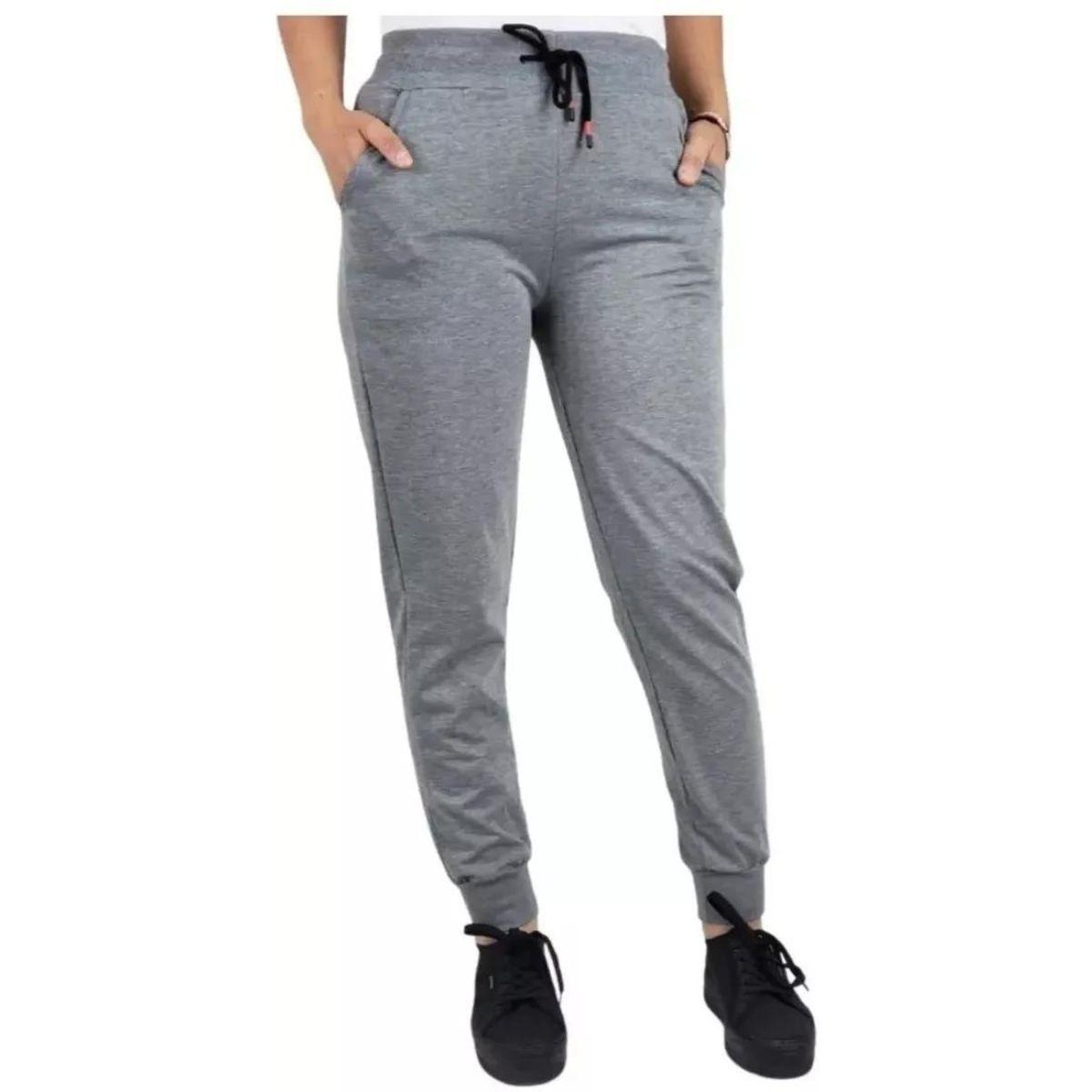 Pantalón Jogger Buzo Mujer Algodón Sin Forro Polar Liso 130-0