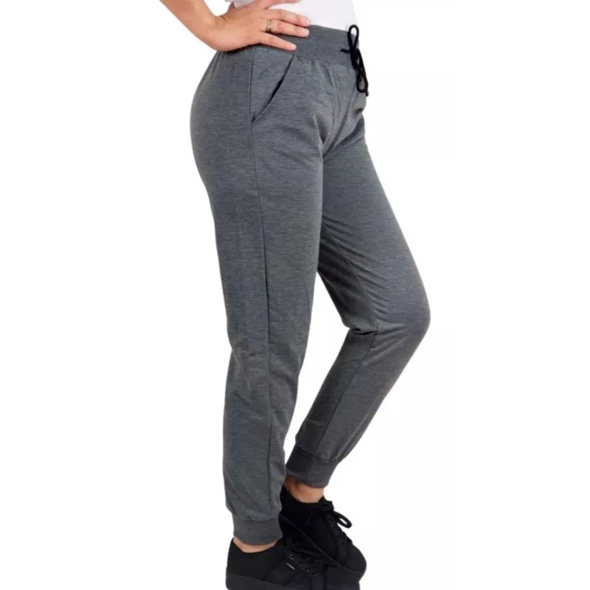 Pantalón Jogger Buzo Mujer Algodón Sin Forro Polar Liso 130-0