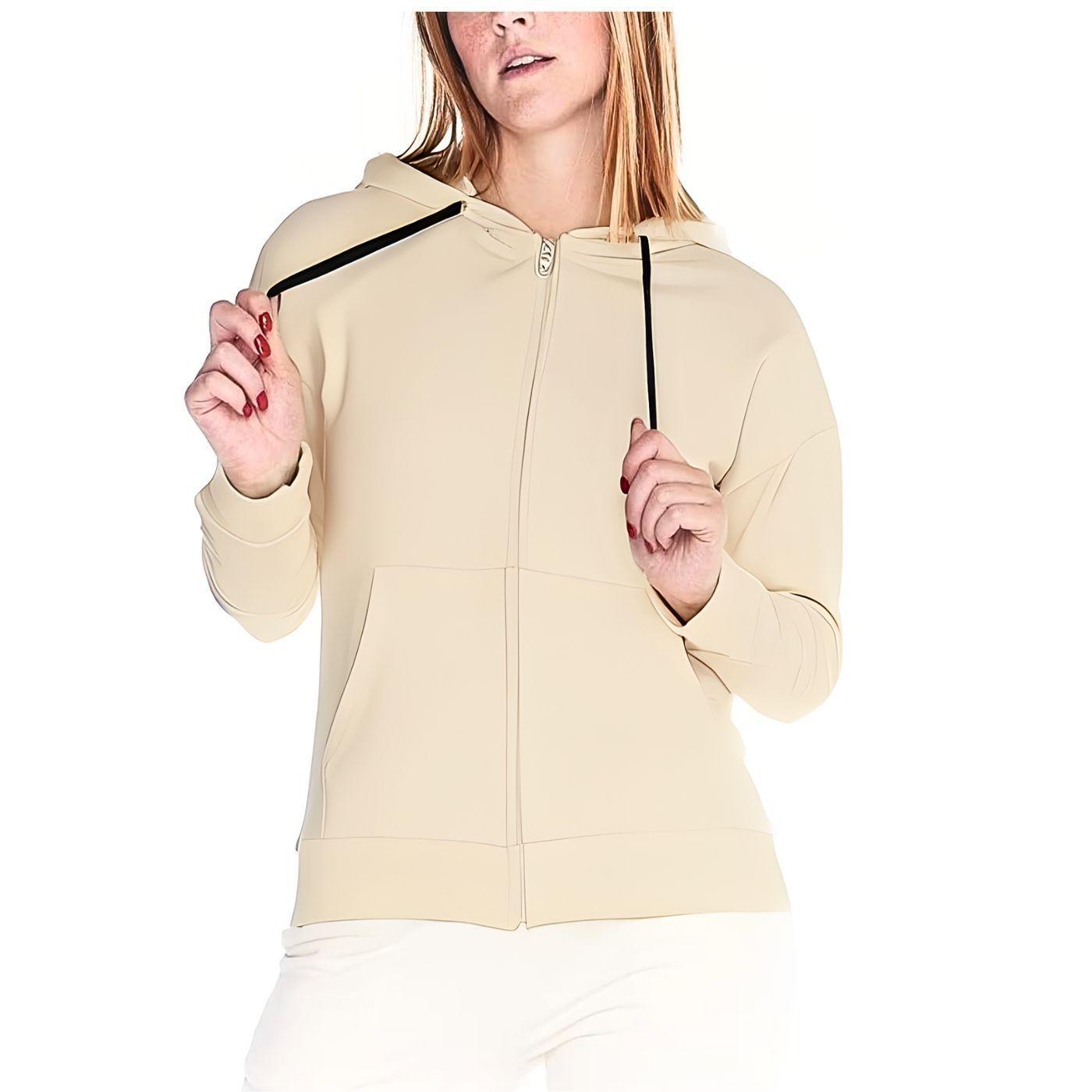 Poleron Mujer Invierno Forro Polar Elasticado Cierre Capucha A1723-0