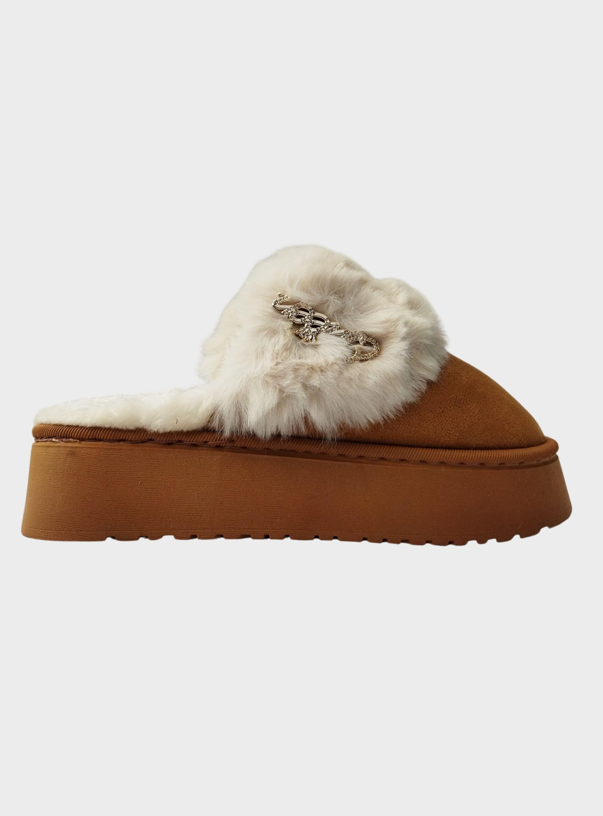 Pantuflas Mujer Antideslizante Felpa Invierno Aplicaciones Queen 4863-0