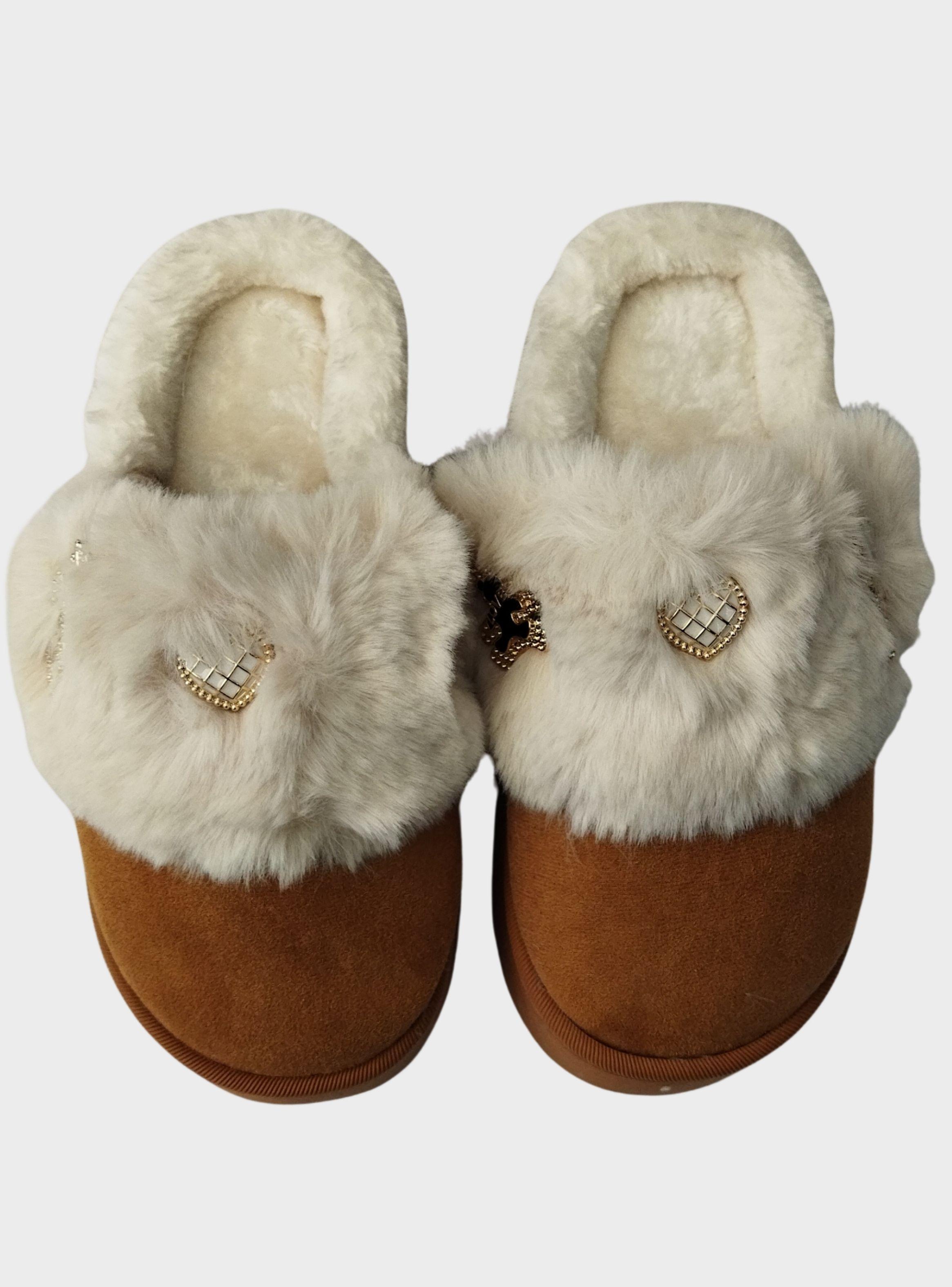 Pantuflas Mujer Antideslizante Felpa Invierno Aplicaciones Queen 4863-1