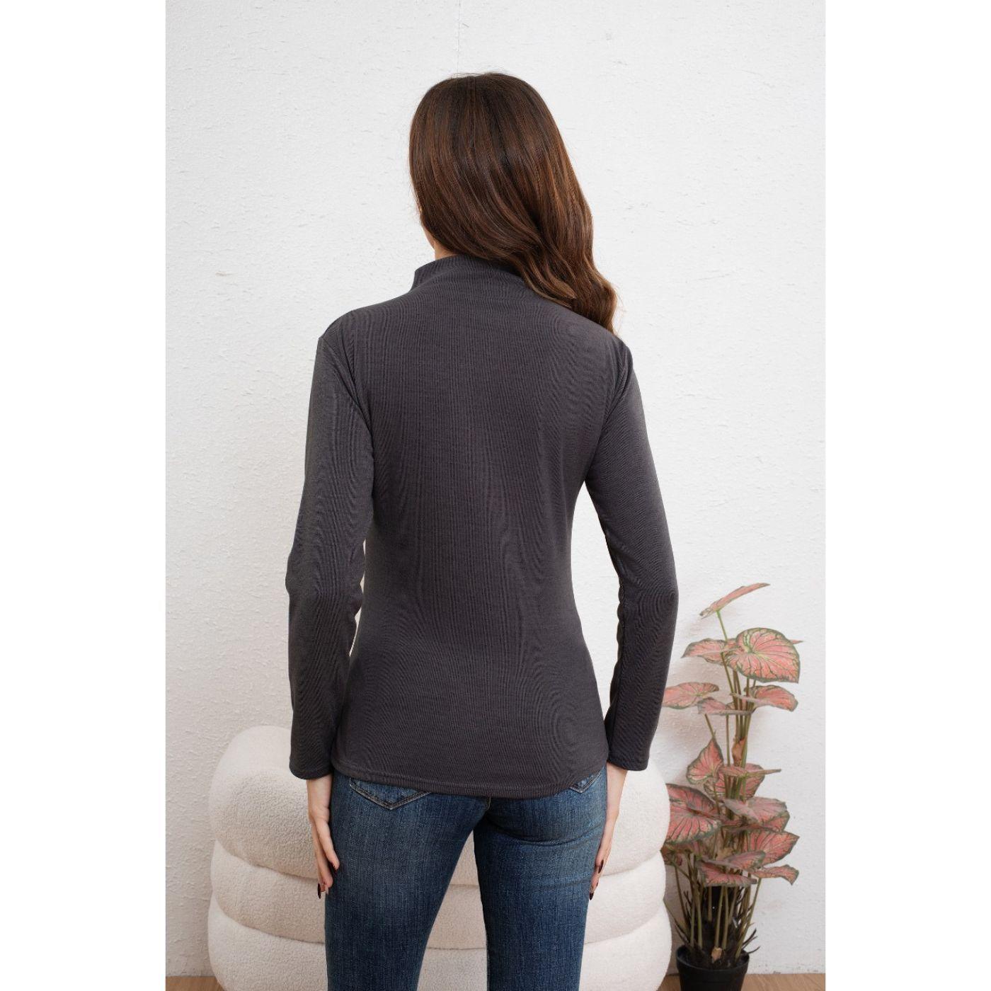 Polera Mujer Beatle Frisado Manga Larga Colores 2035-3