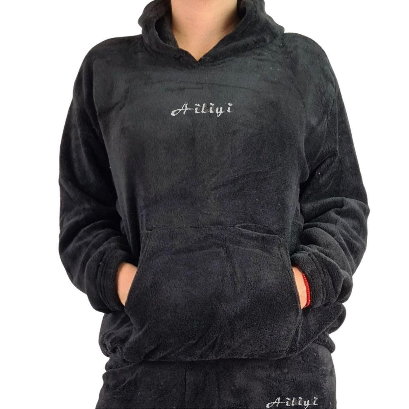 Pijama Mujer Polar Invierno Con Gorro Excelente Calidad 1763-2