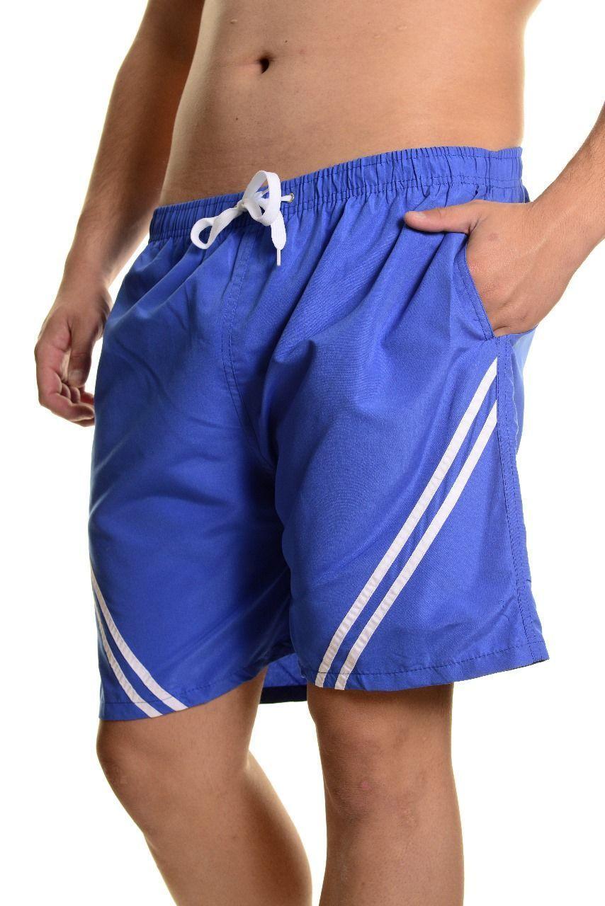 Traje De Baño Hombre Forro Malla Líneas Diagonal 201-0