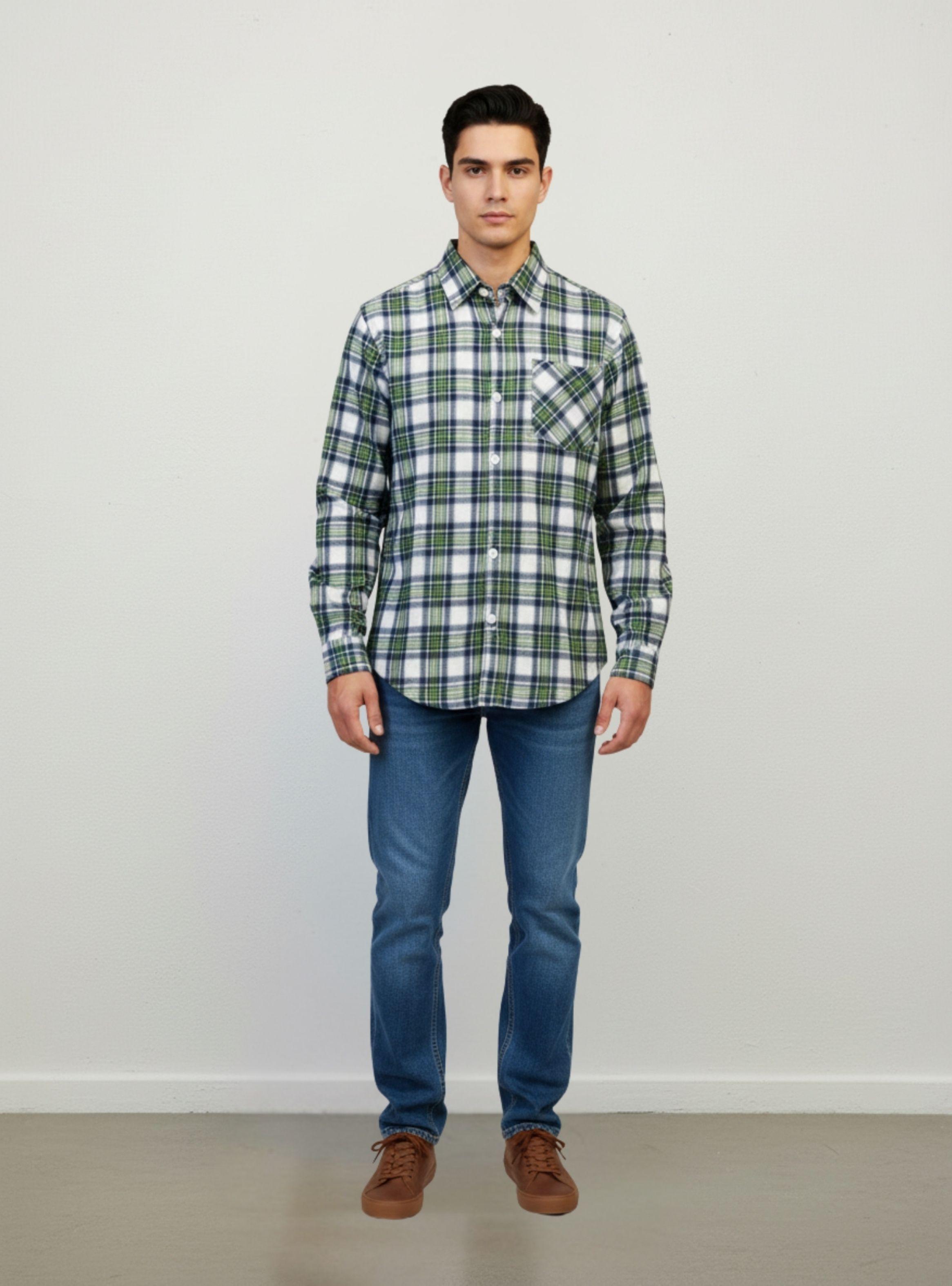 Camisa Leñadora A Cuadros Hombre Juvenil Invierno A1770-0