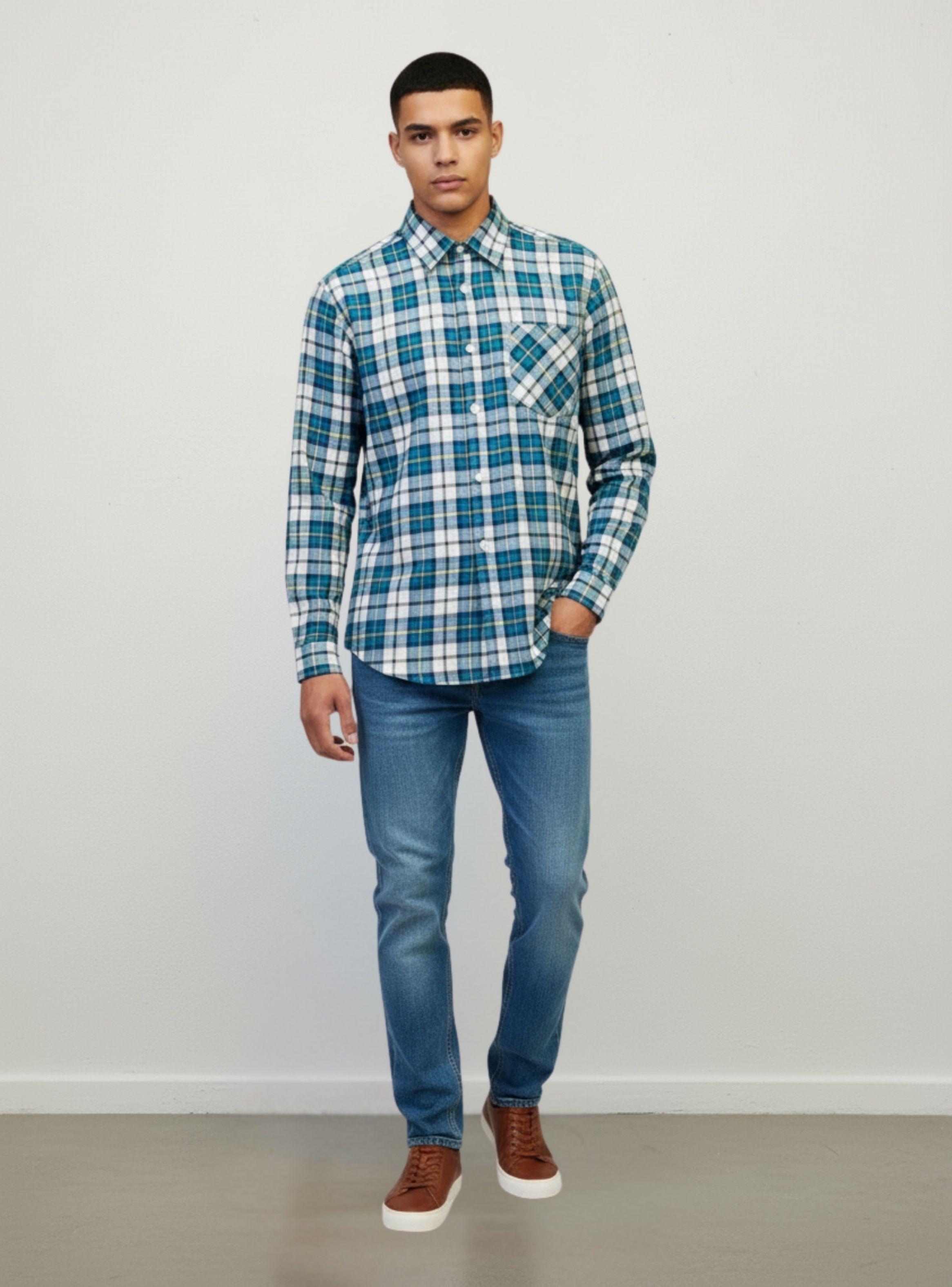 Camisa Leñadora A Cuadros Hombre Juvenil Invierno A1770-0