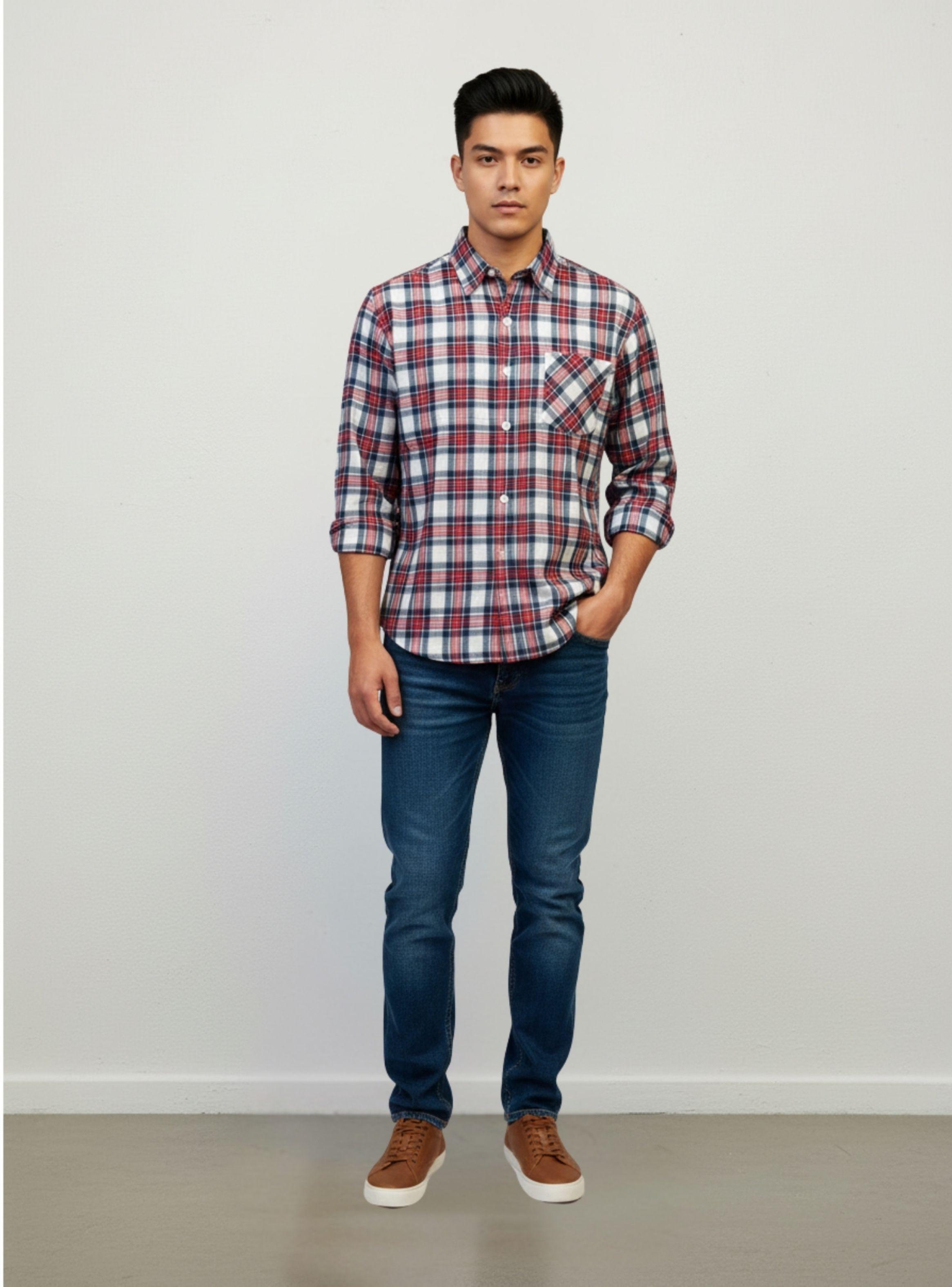 Camisa Leñadora A Cuadros Hombre Juvenil Invierno A1770-0