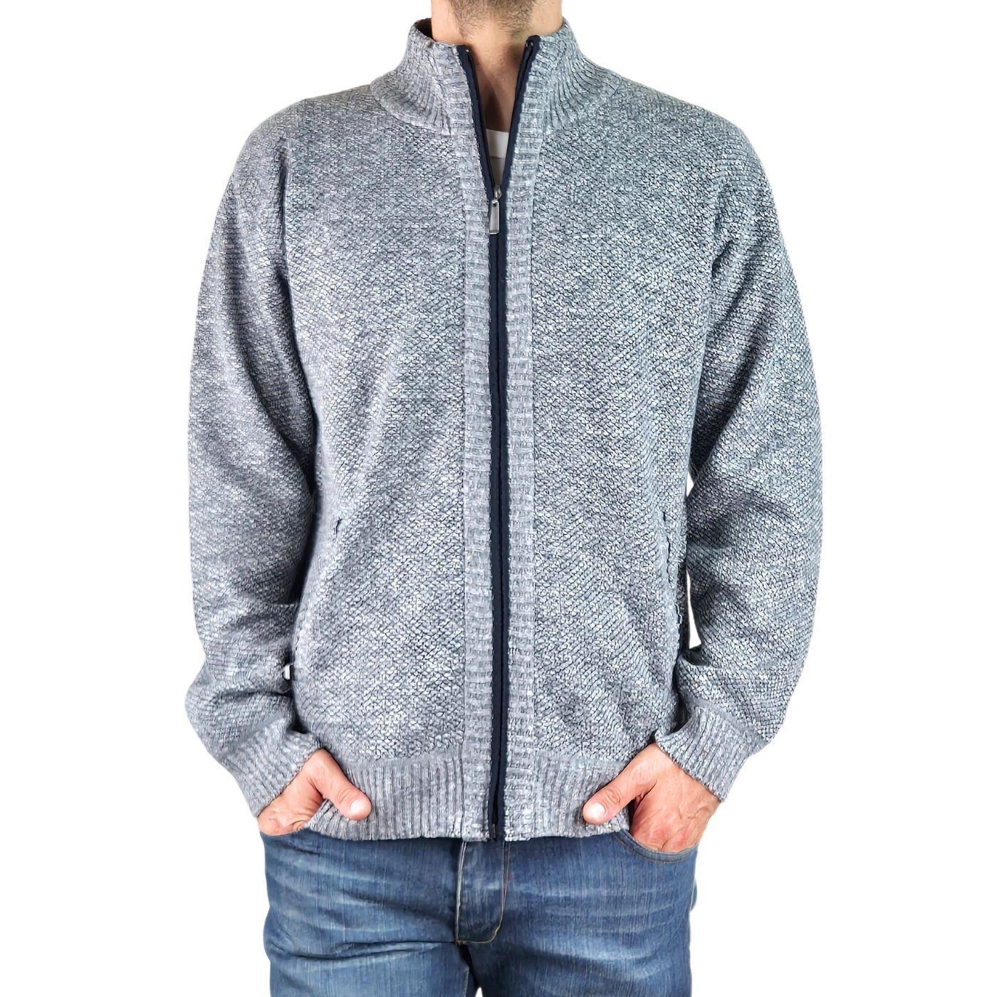 Chaleco Sweater Frisado Hombre Cuello Alto Con Cierre 2099-0
