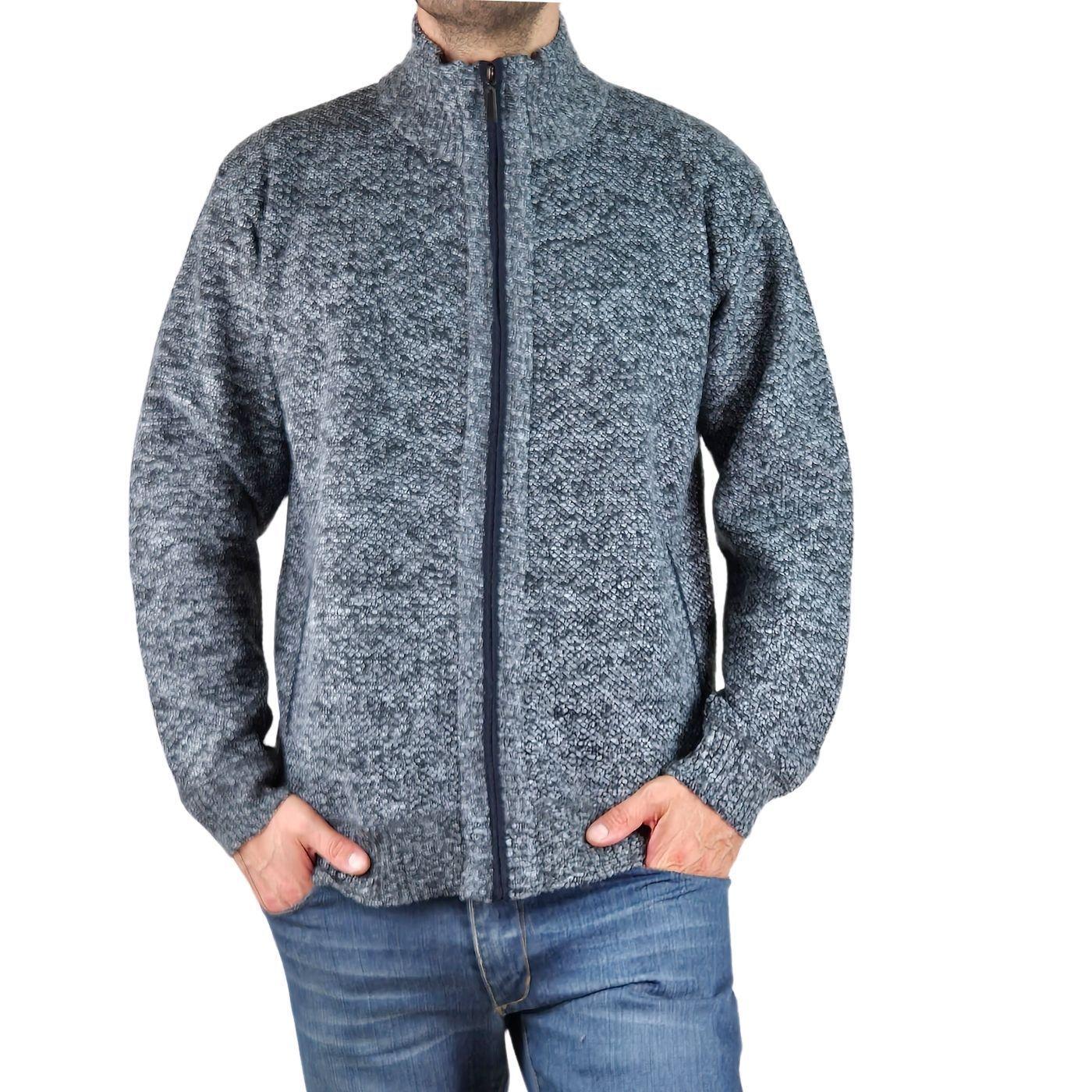 Chaleco Sweater Frisado Hombre Cuello Alto Con Cierre 2099-0