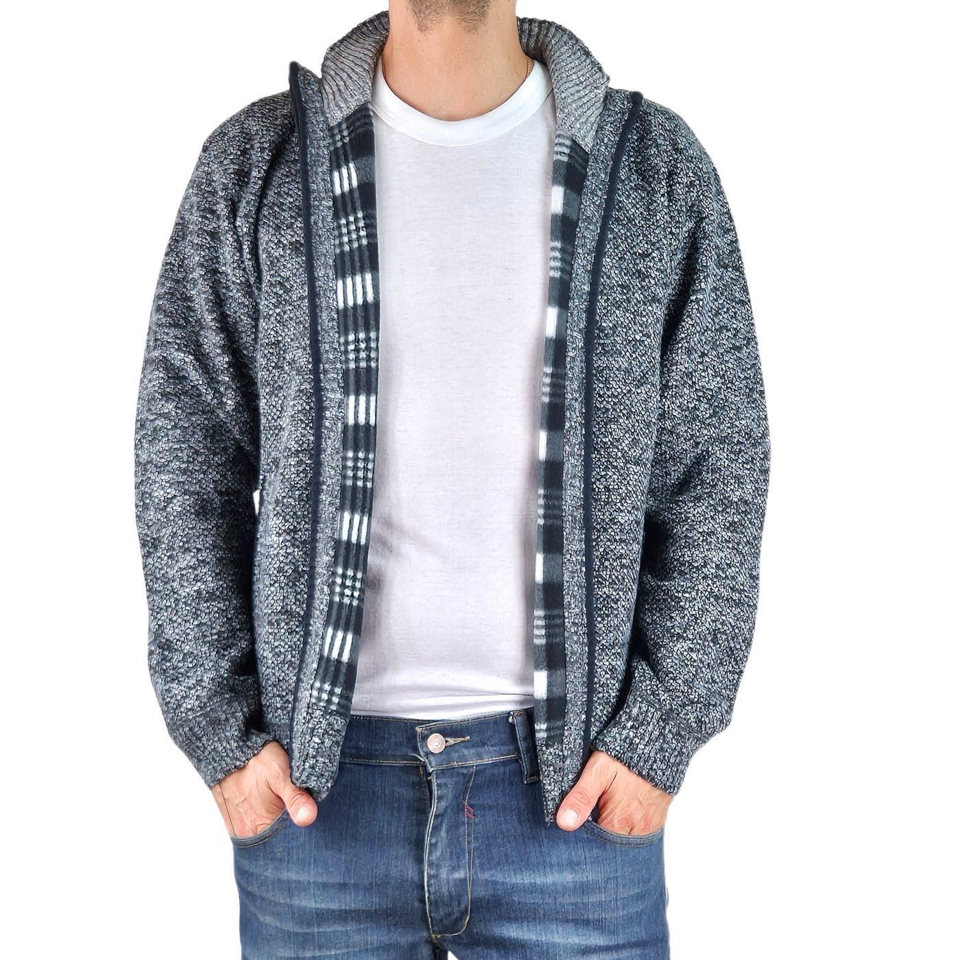 Chaleco Sweater Frisado Hombre Cuello Alto Con Cierre 2099-3