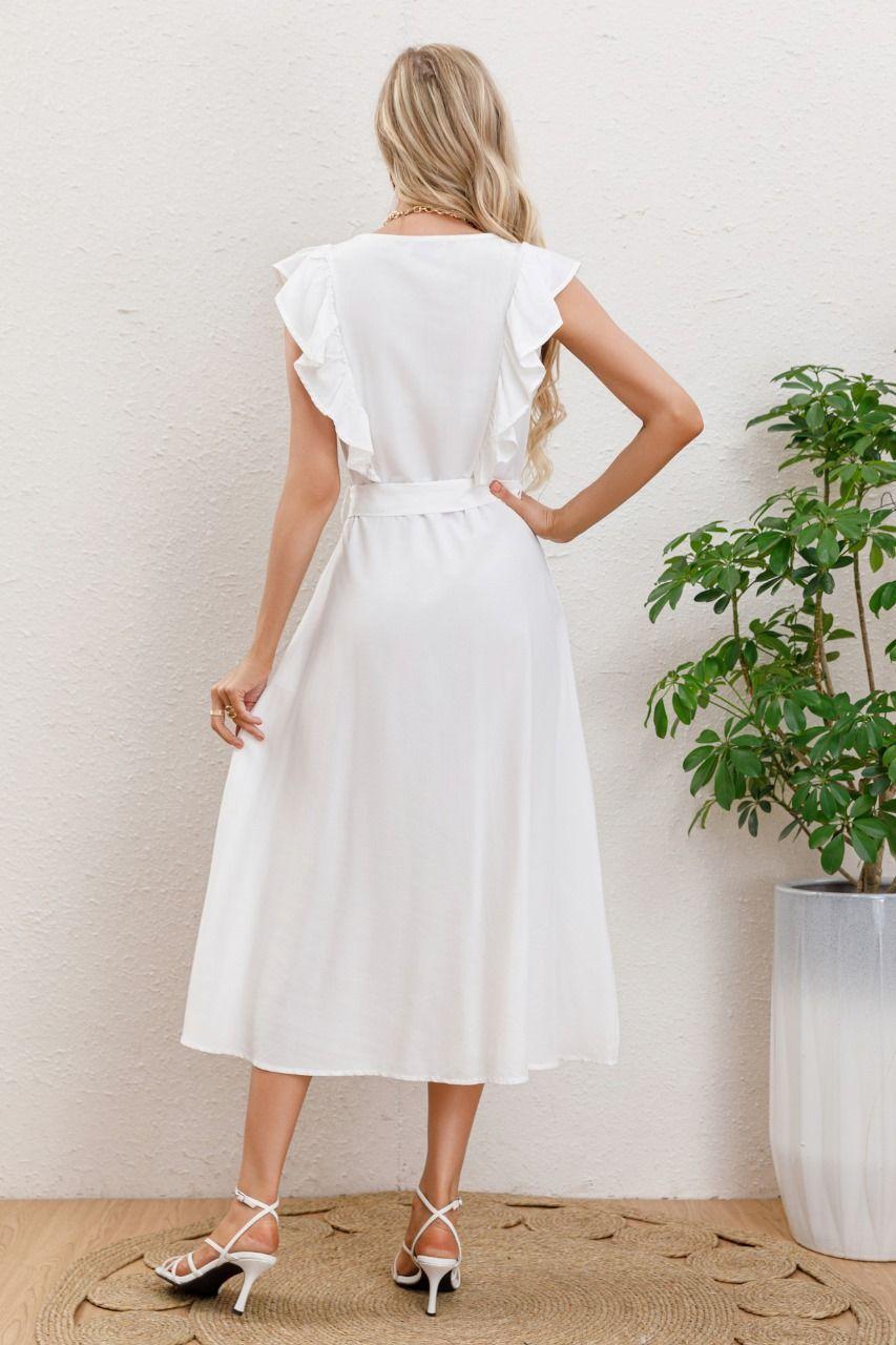 Vestido Largo Primavera Mujer Semi Formal Casual Botones 339-2