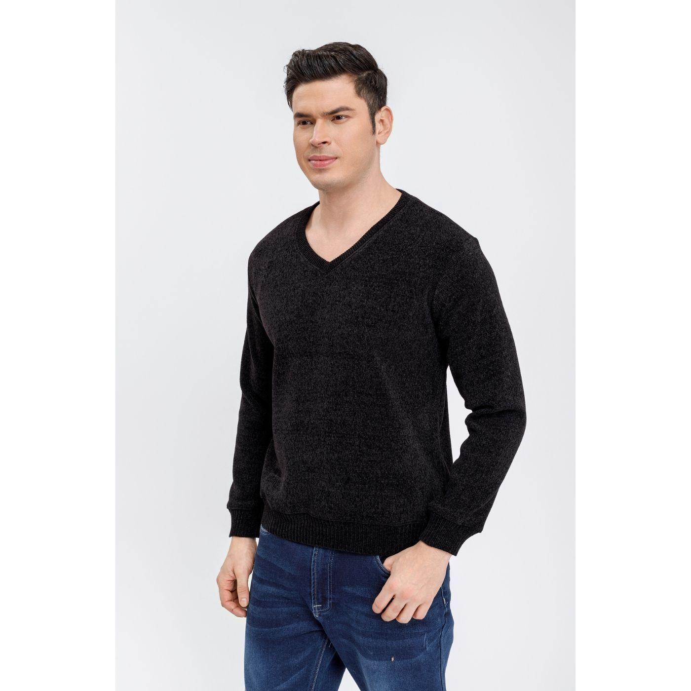 Sweater Frisado Hombre Cuello V Excelente Calidad Tela Chenille 01-2