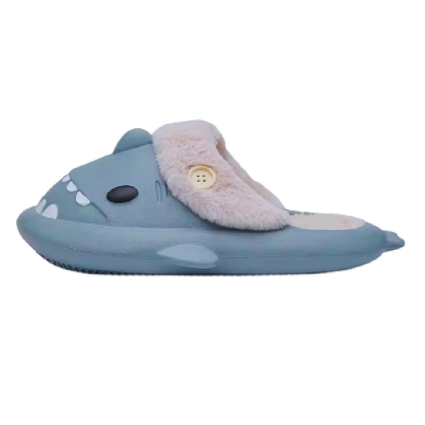 Pantufla Zapato de Descanso Diseños Tiburón Forro Piel Tendencia. 934-2