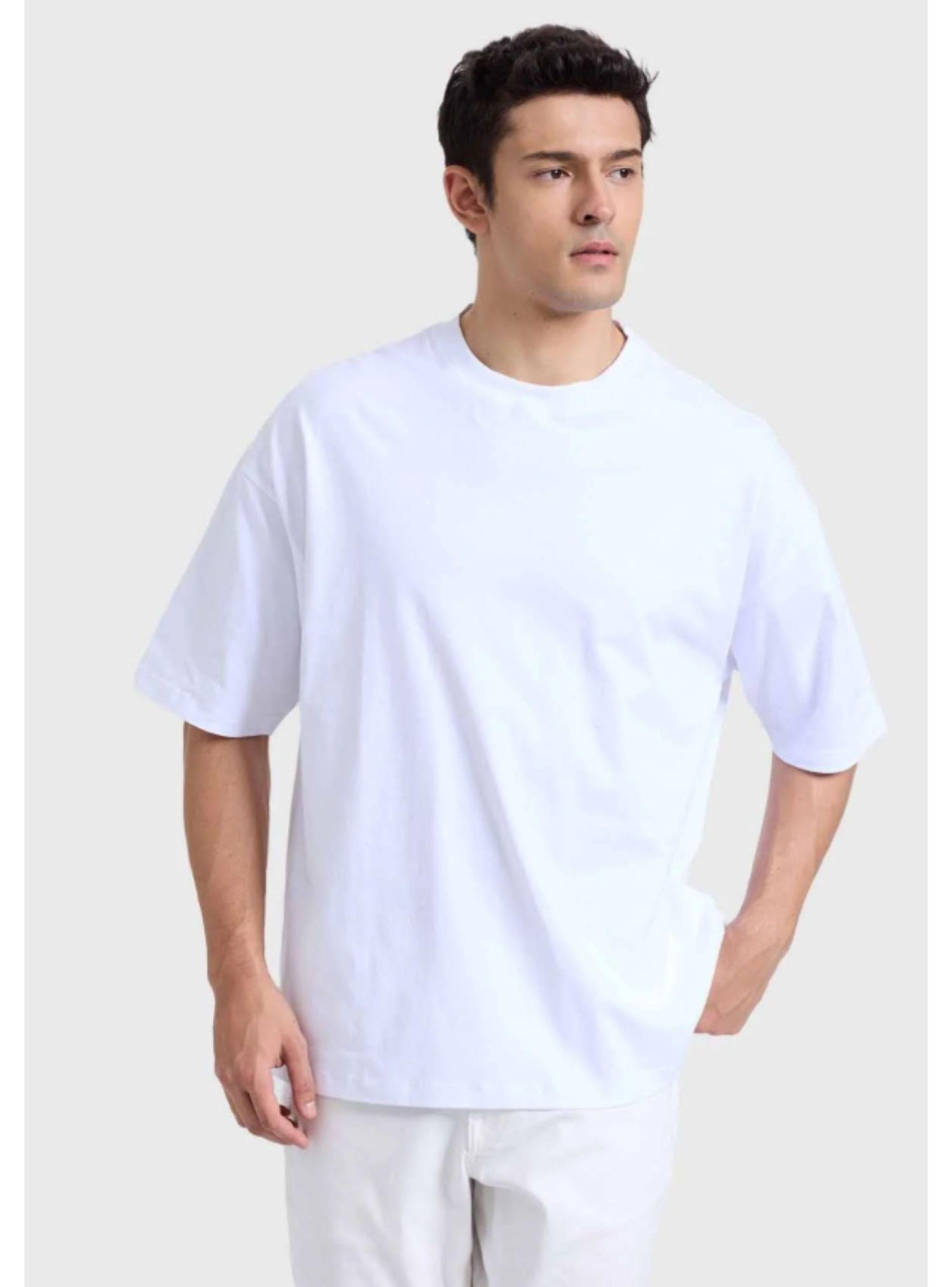 Polera Manga Corta Algodón Unisex Oversize 4321-1