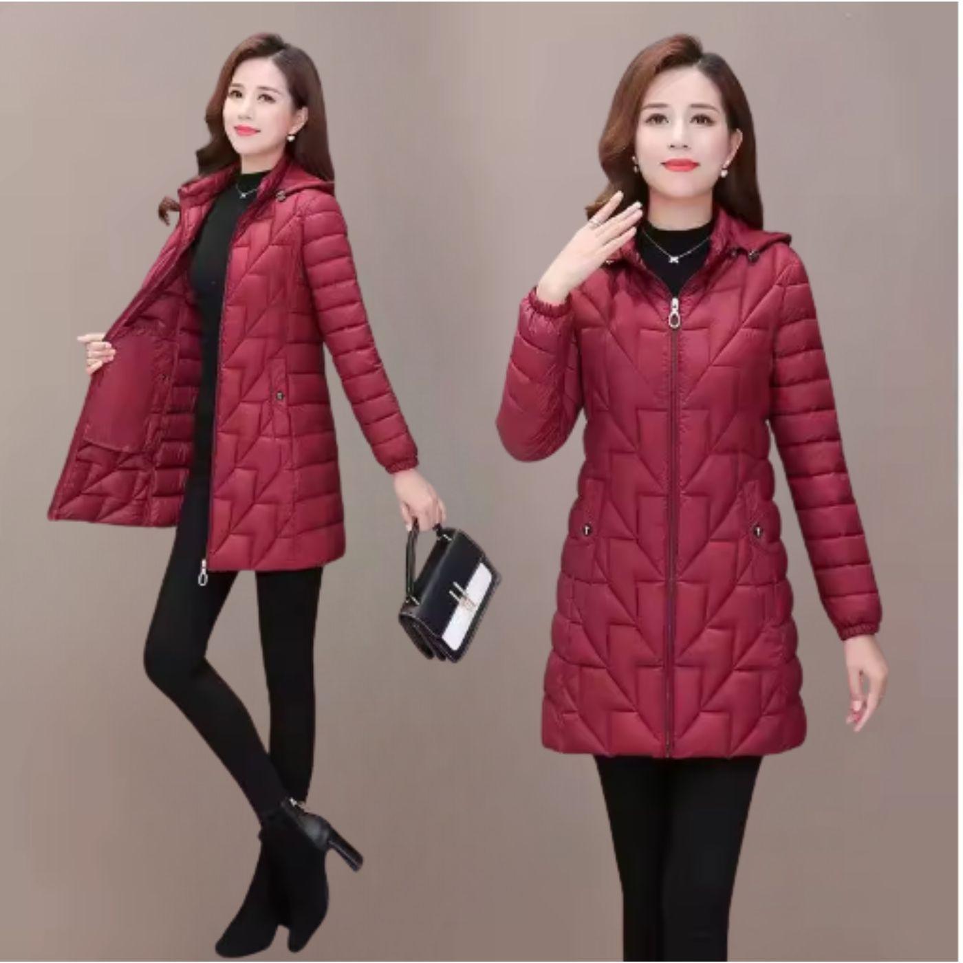 Chaqueta Mujer Parka Impermeable Premium Larga Gorro 2021-2