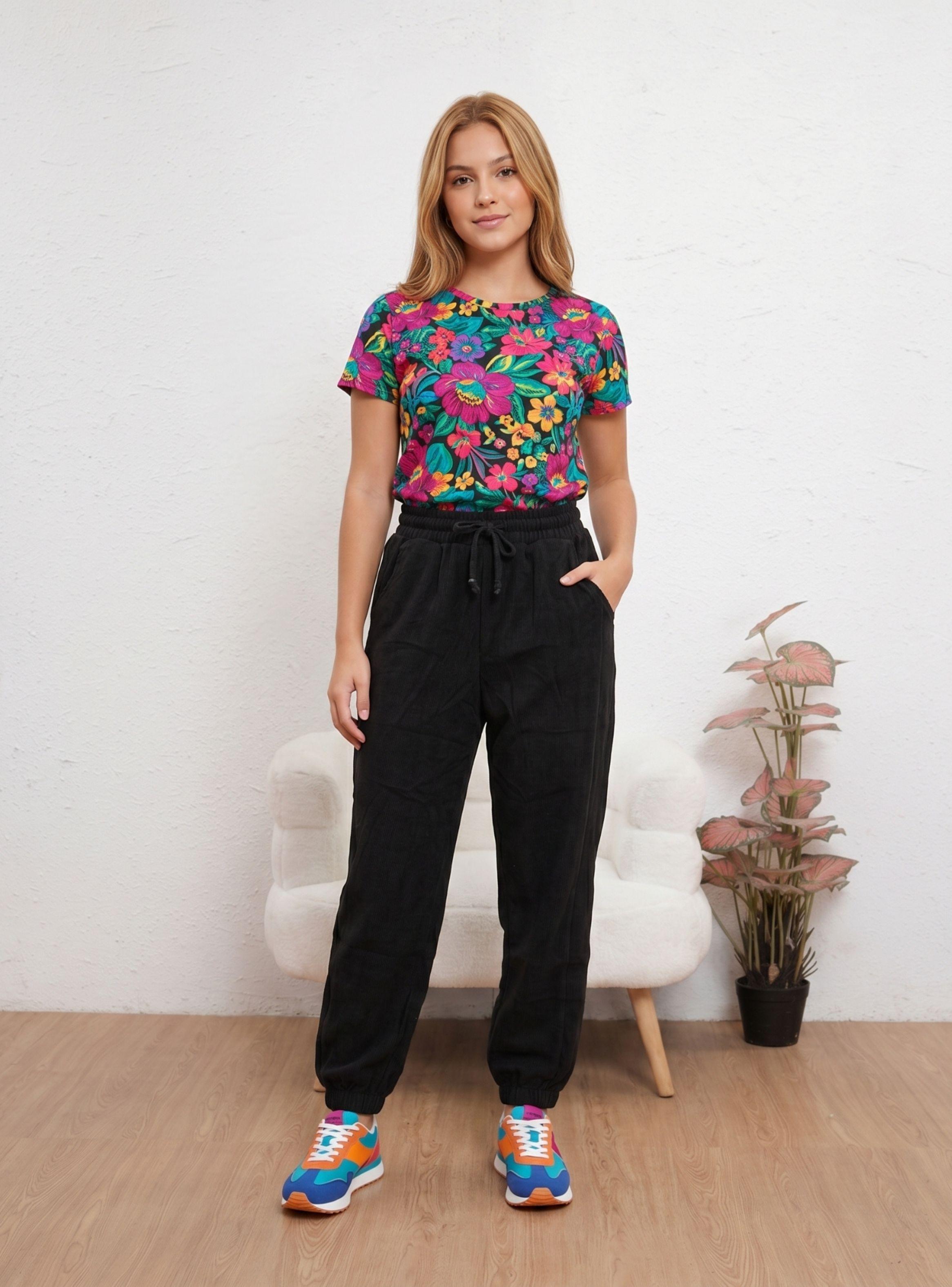 Pantalón Buzo Juvenil Jogger Verano Bolsillos Acanalado A50-2