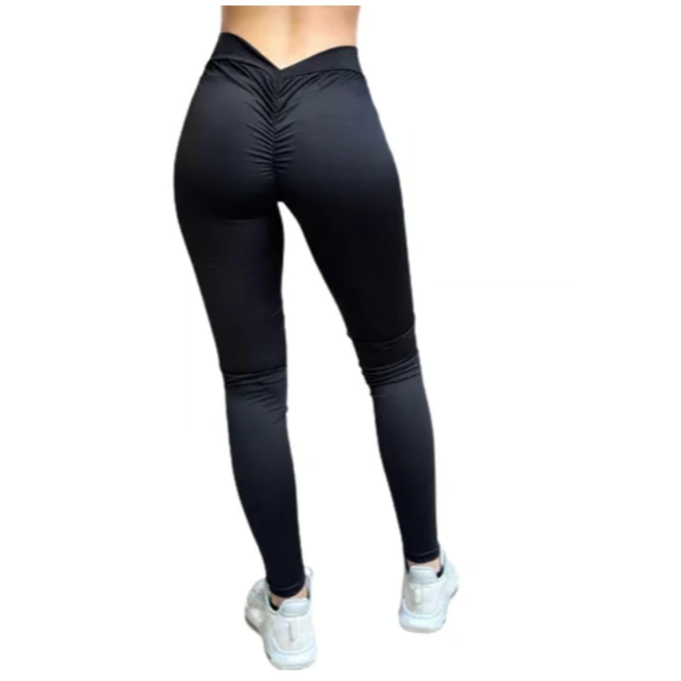 Calza Larga Deportiva Mujer Gym, Levanta Cola Costura Reforzada 8008-3