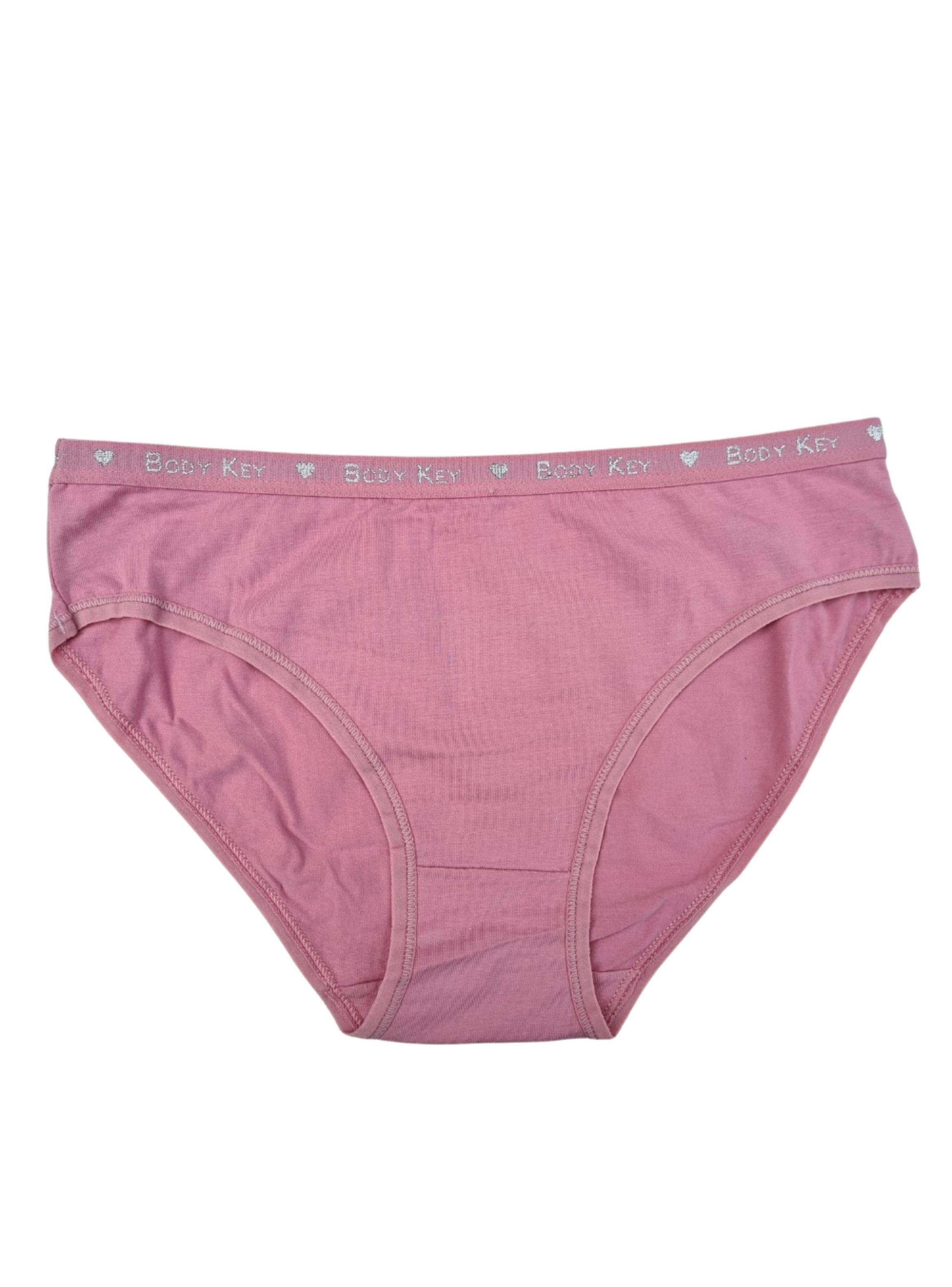 Pack 3 Calzón Algodón Tanga Bikini Pretina Mujer Liso #4-4