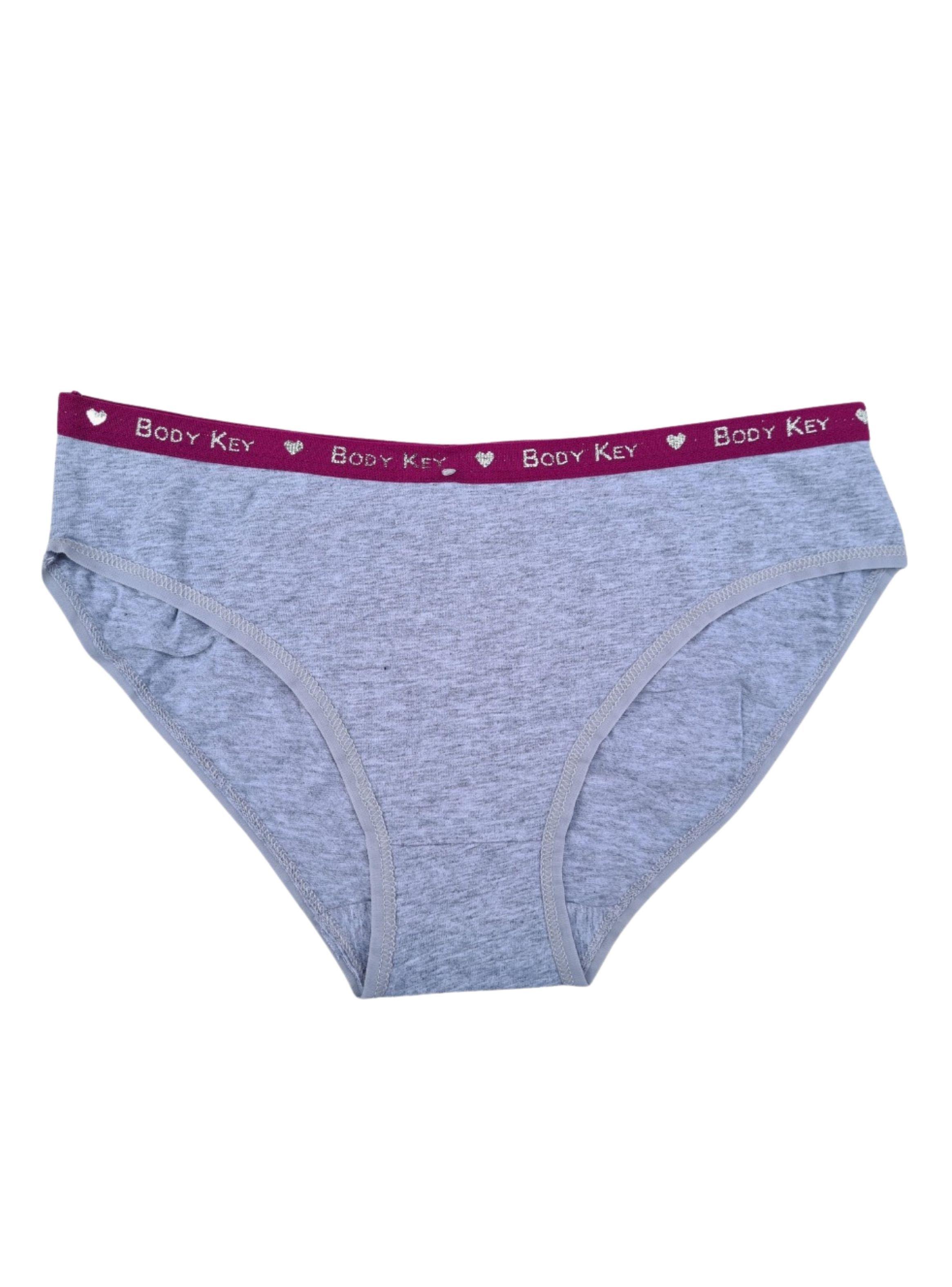 Pack 3 Calzón Algodón Tanga Bikini Pretina Mujer Liso #4-5