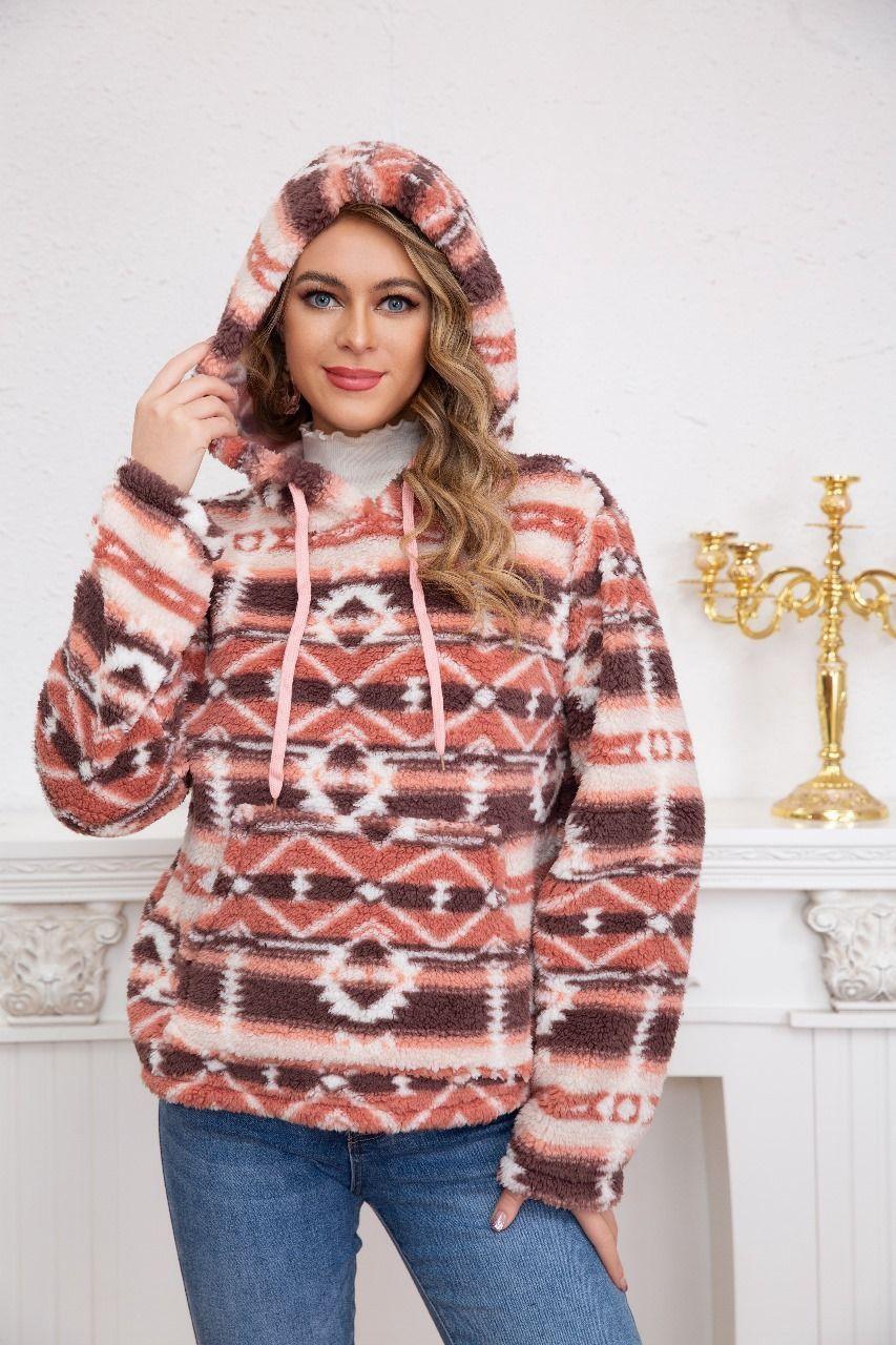 Polerón Polar Étnico Invierno Mujer Diseños Colores 6077-1