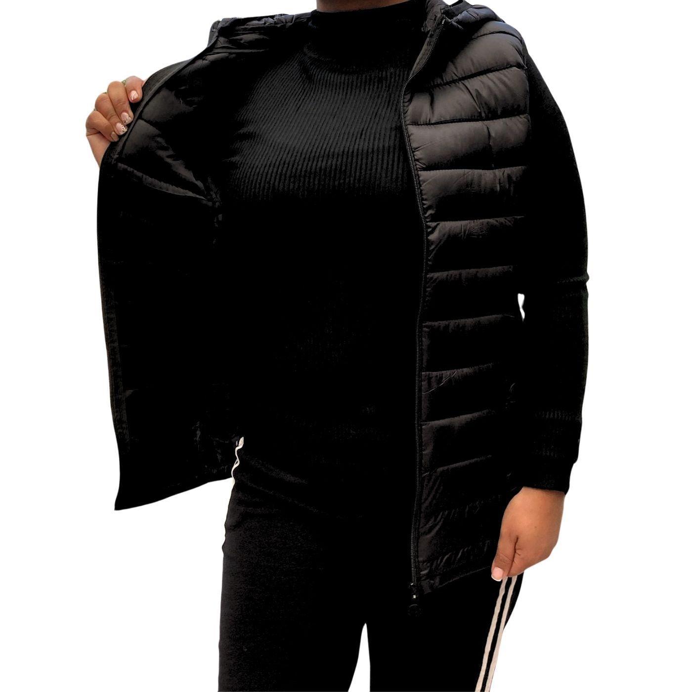 Parka Sin Mangas Chaqueta Mujer Capucha Colores 2666-1