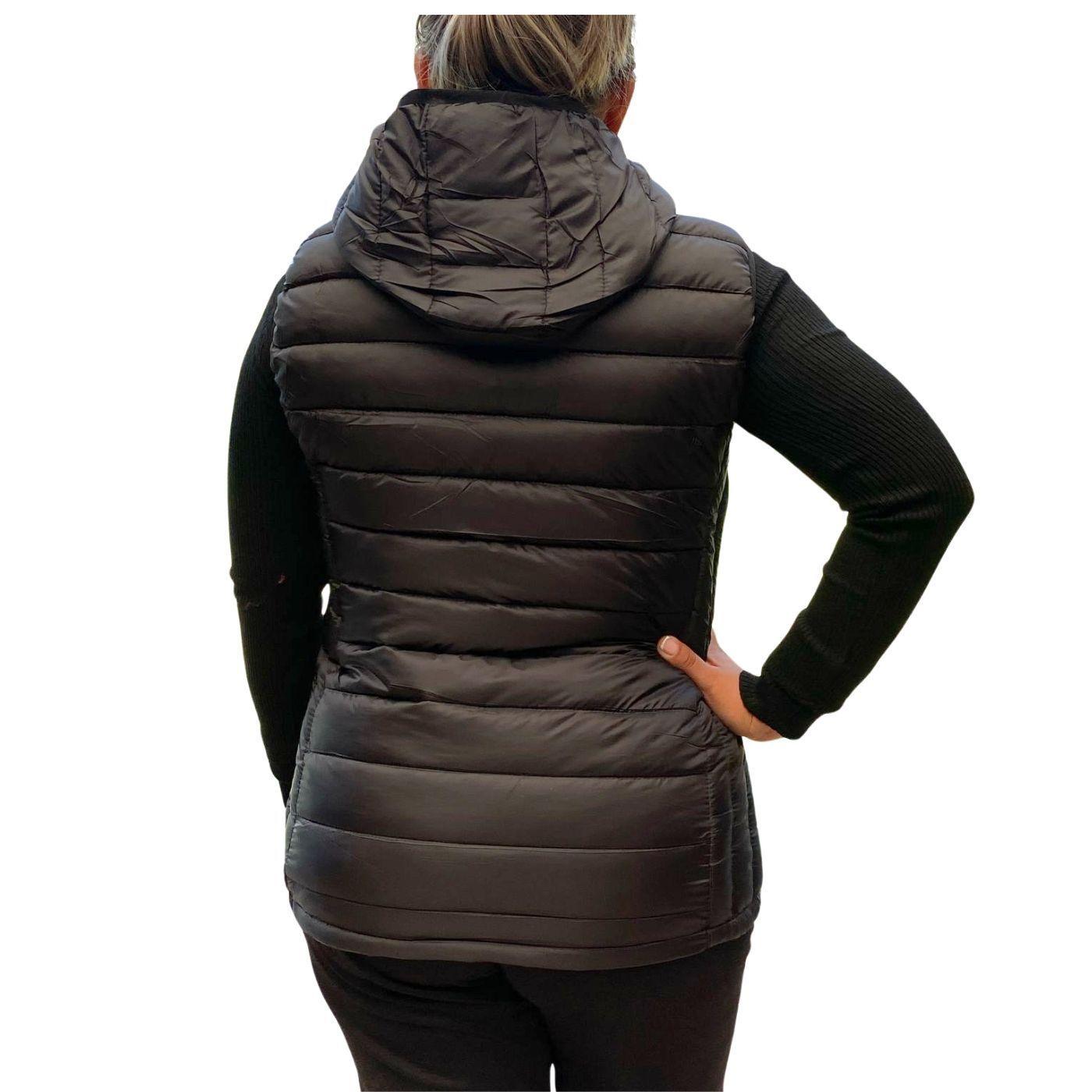 Parka Sin Mangas Chaqueta Mujer Capucha Colores 2666-2