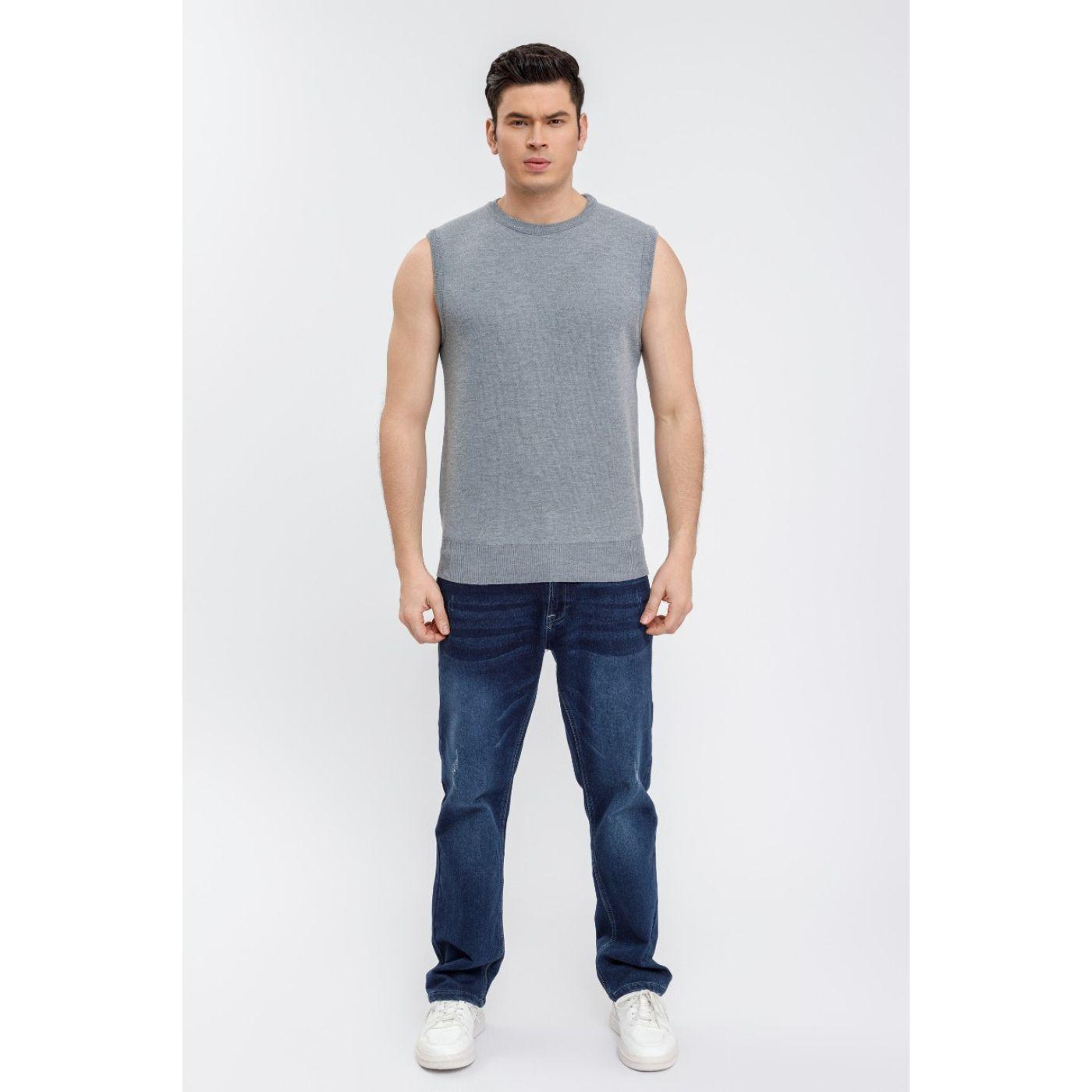 Sweater Sin Manga Hombre Cuello Redondo Excelente Calidad 7192-2