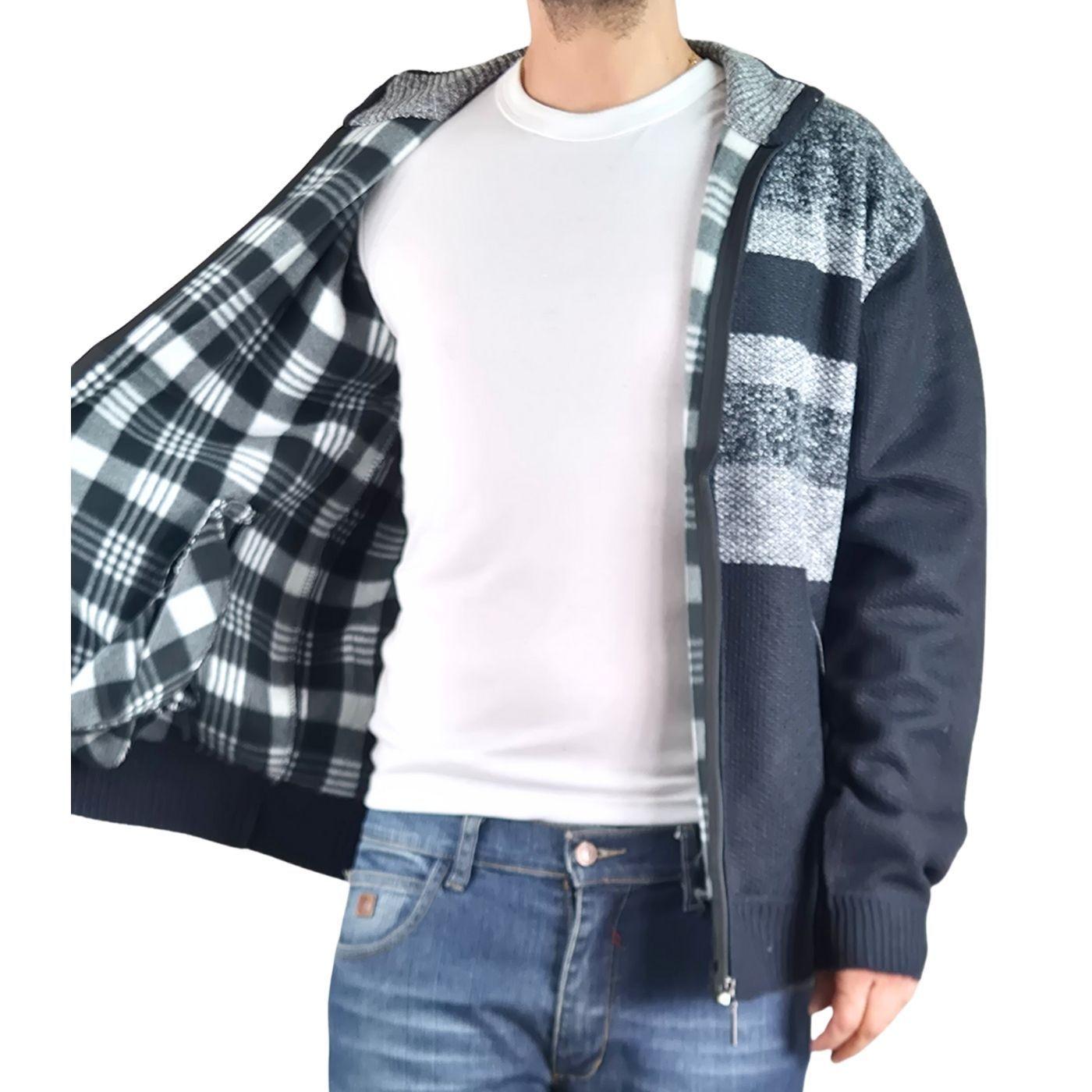 Chaleco Sweater Frisado Hombre Cuello Alto Cierre 2113-2