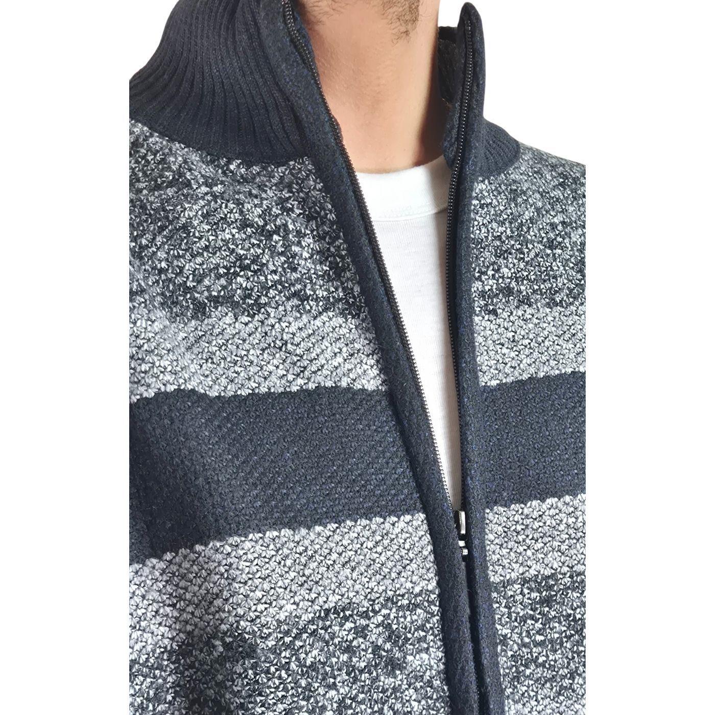 Chaleco Sweater Frisado Hombre Cuello Alto Cierre 2113-4