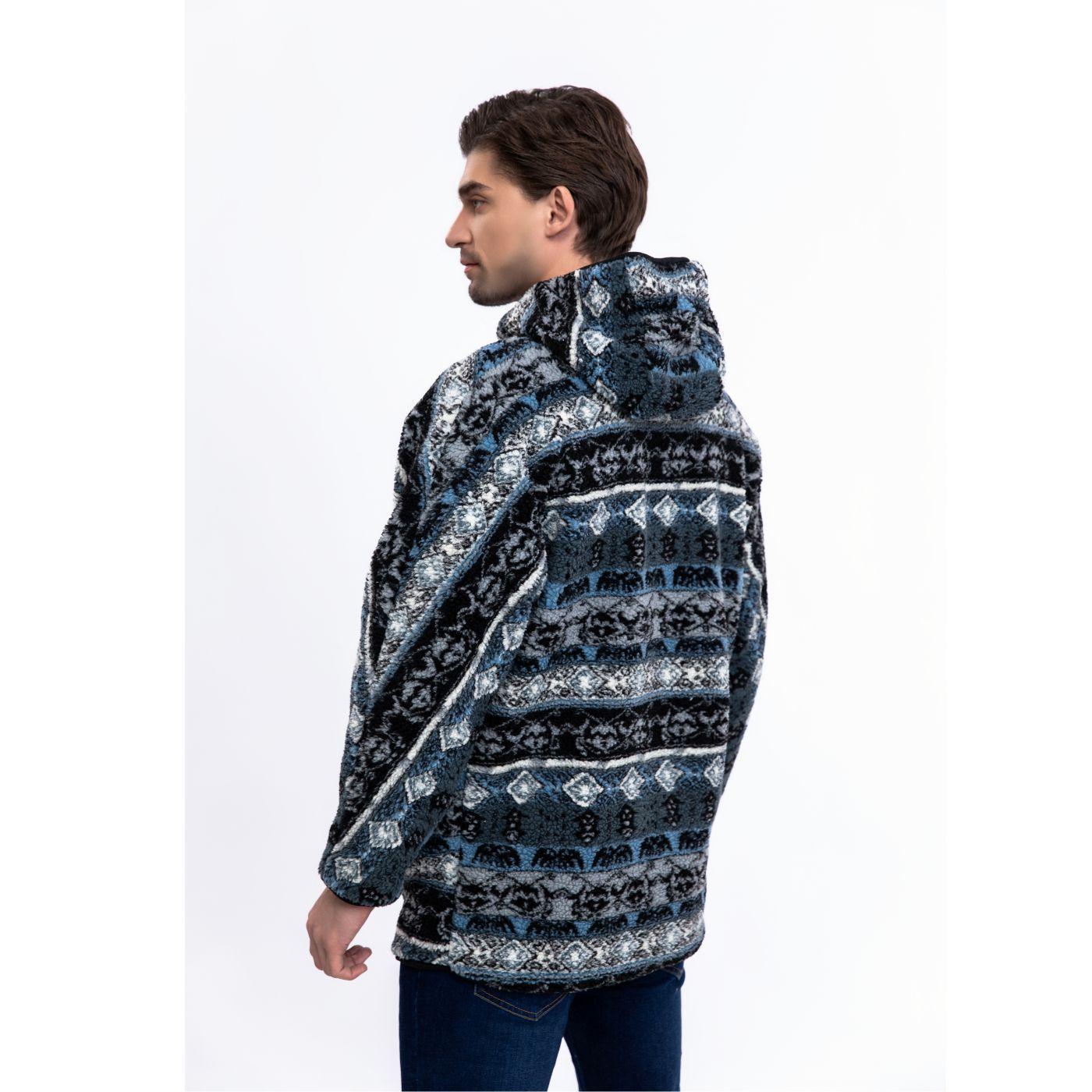 Chaqueta Hombre Polerón Étnico Forro Interior Piel Cierre 7570-2