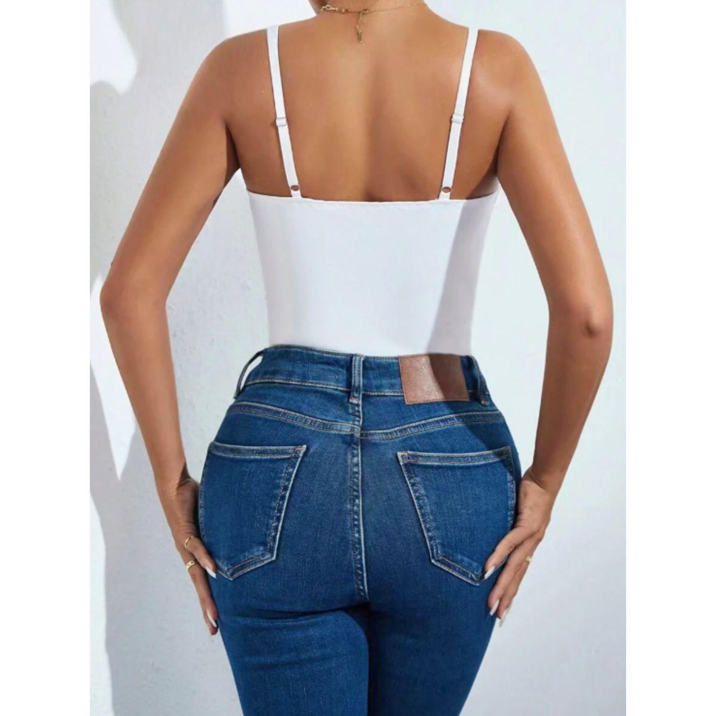 Body Mujer Tirantes Tipo Corsét Sujetador Sexy Brillos Moda 9008-3