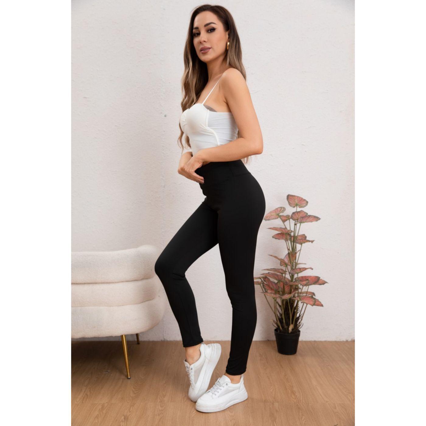 Calza Lycra Premium Mujer Tiro Alto Deportivo Casual. Colores 018-0