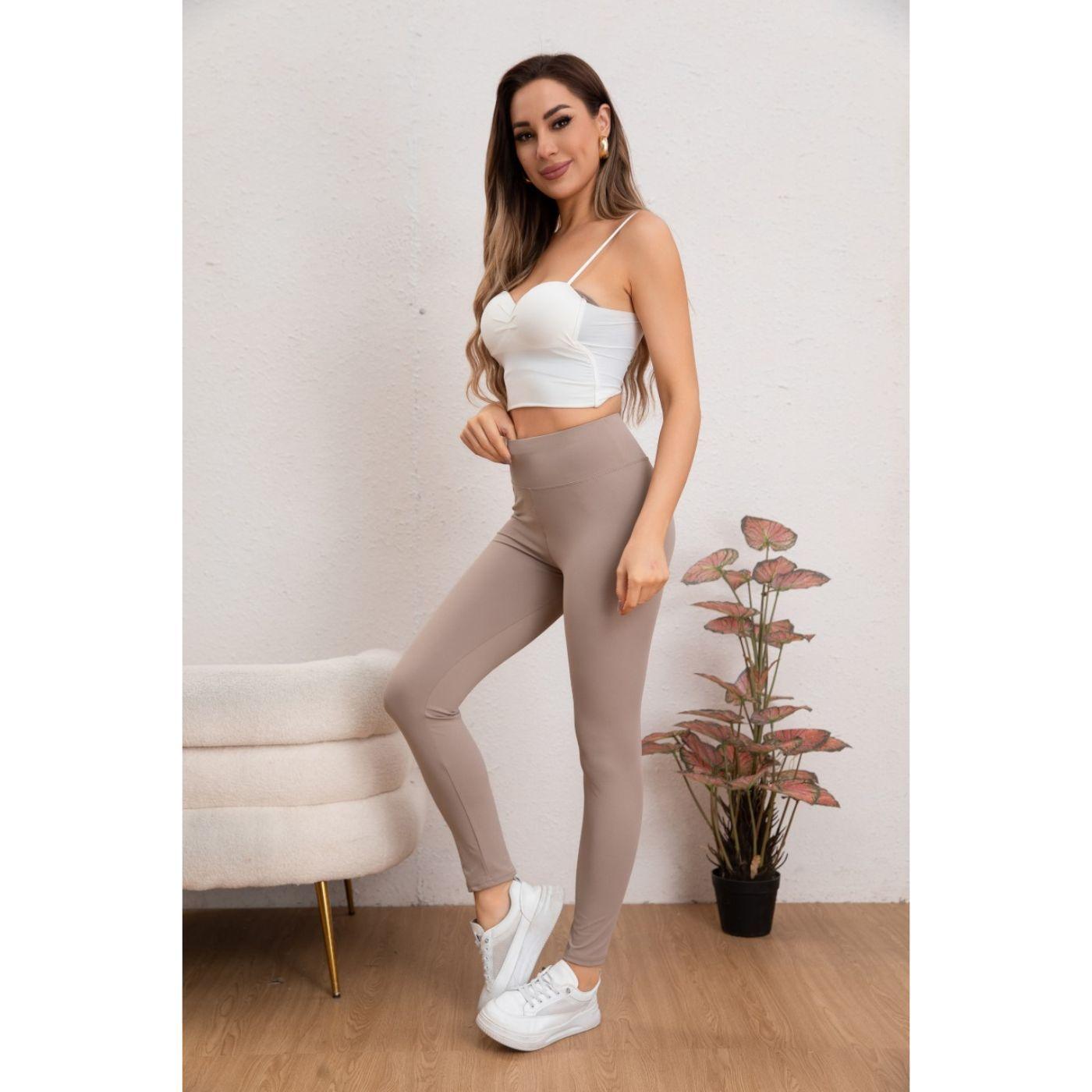 Calza Lycra Premium Mujer Tiro Alto Deportivo Casual. Colores 018-2