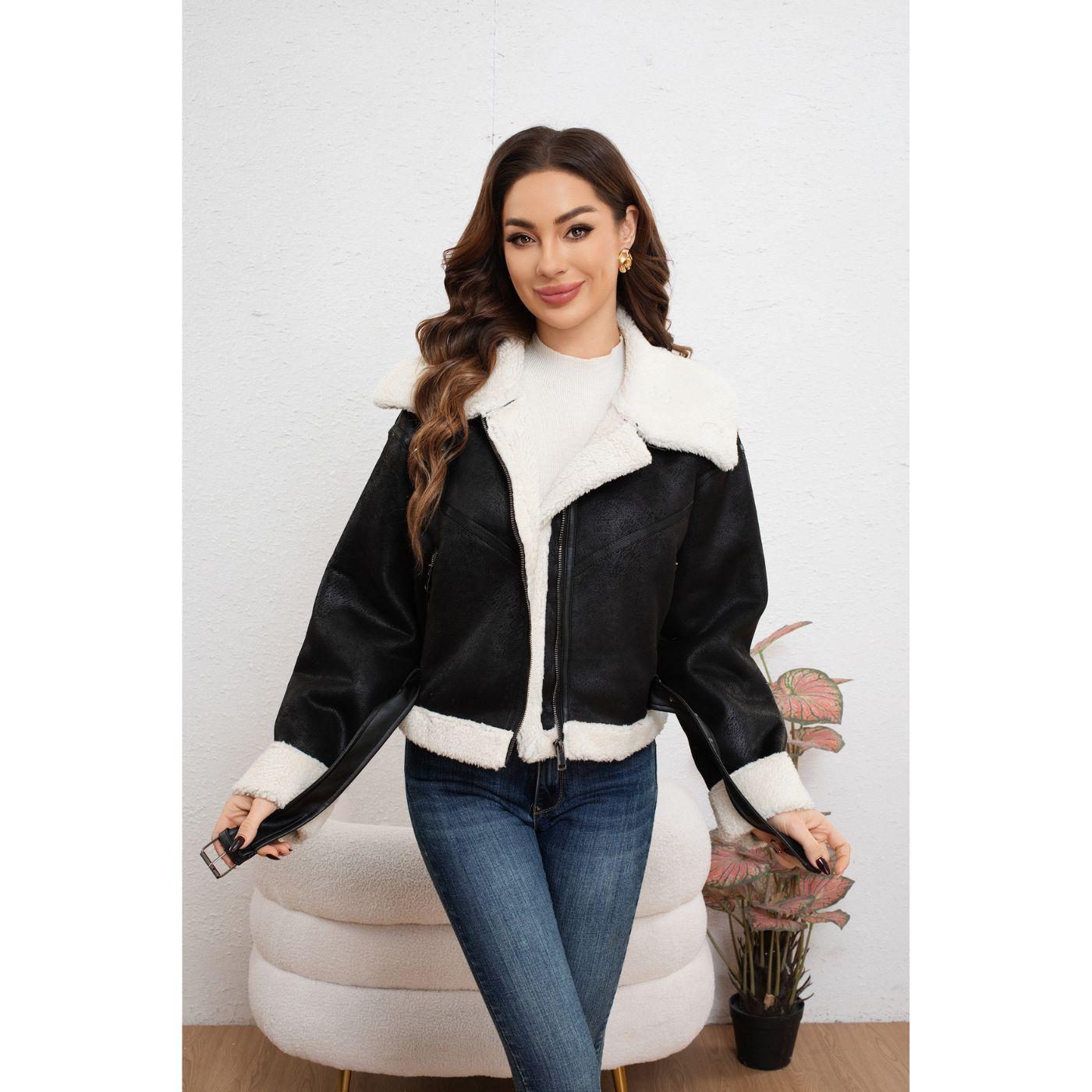 Chaqueta Corta Aviadora Mujer Forro Interior Chiporro Full Moda 7042-1